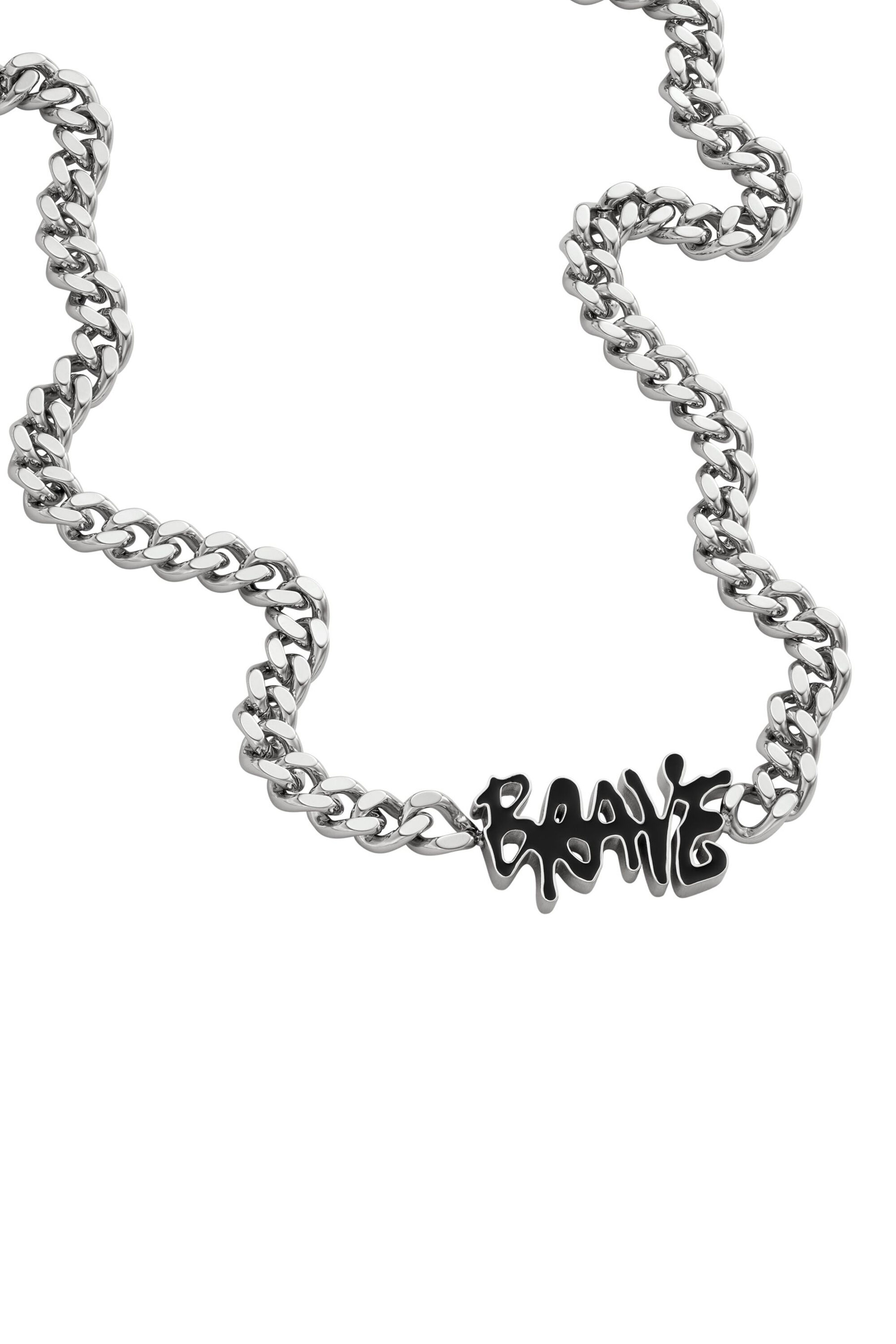 Women's Stainless steel chain necklace | Silver | Diesel