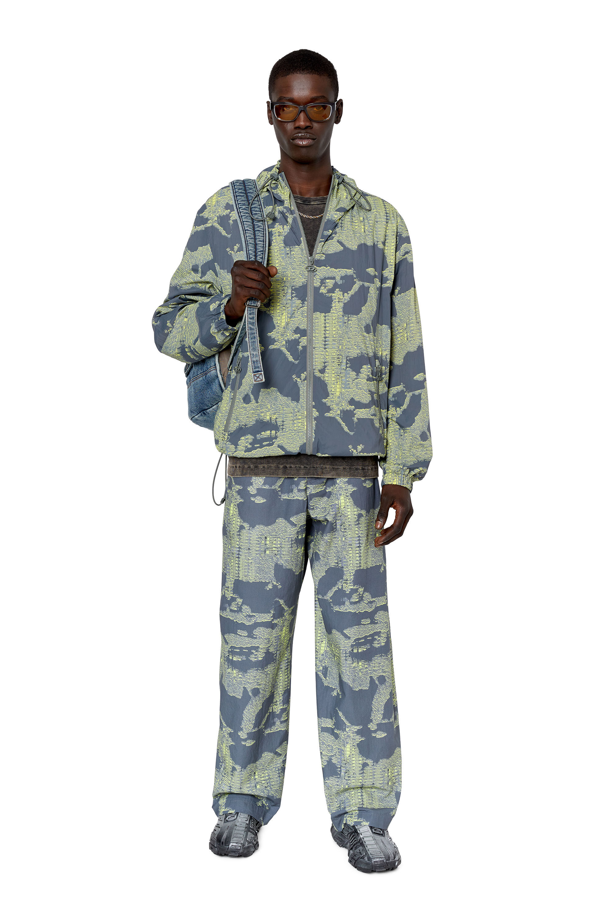 J-WARRETT-CMF-A Man: Nylon windbreaker with a camo print | Diesel