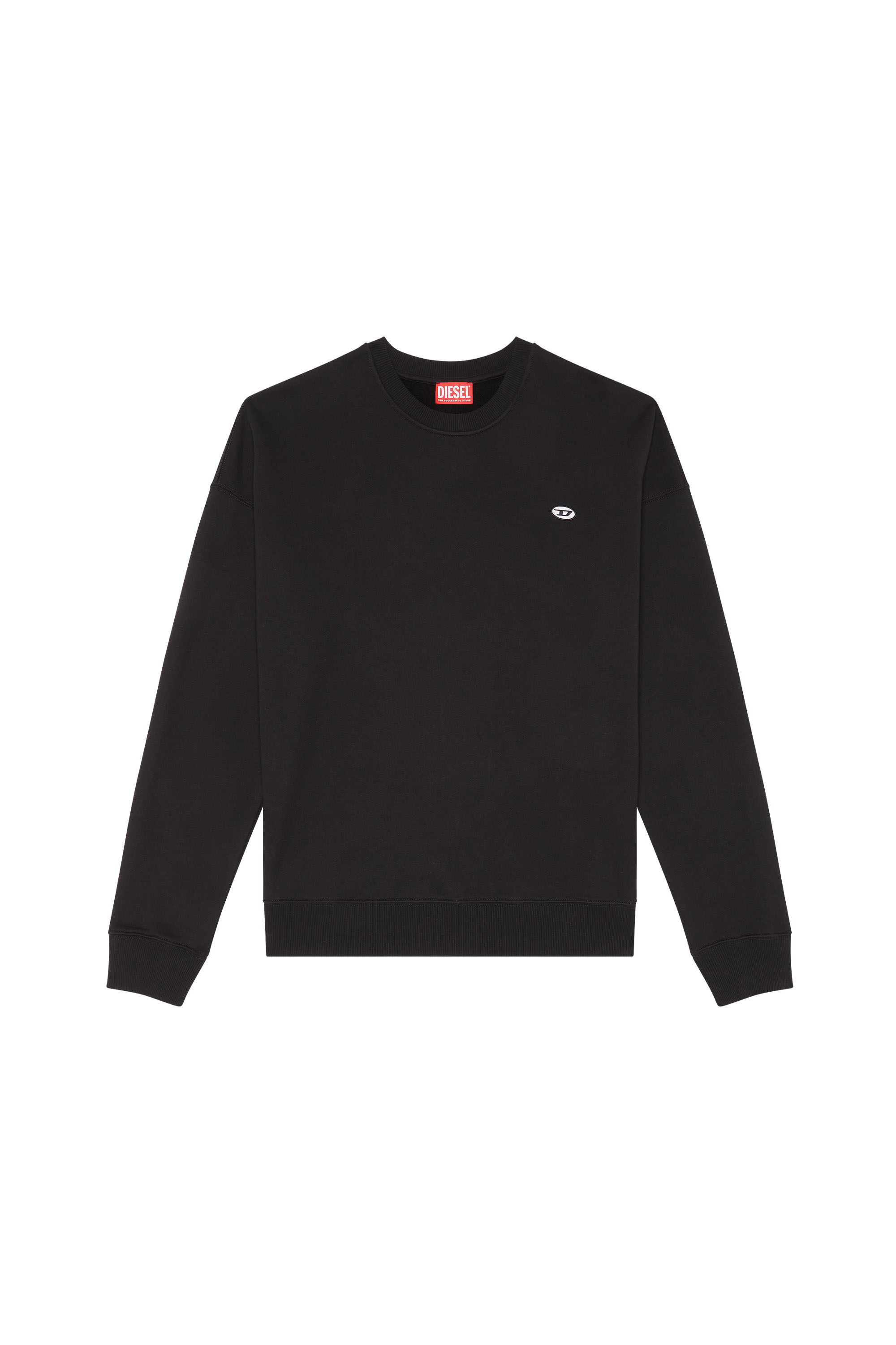 Sweatshirt with logo patch | Black | Diesel