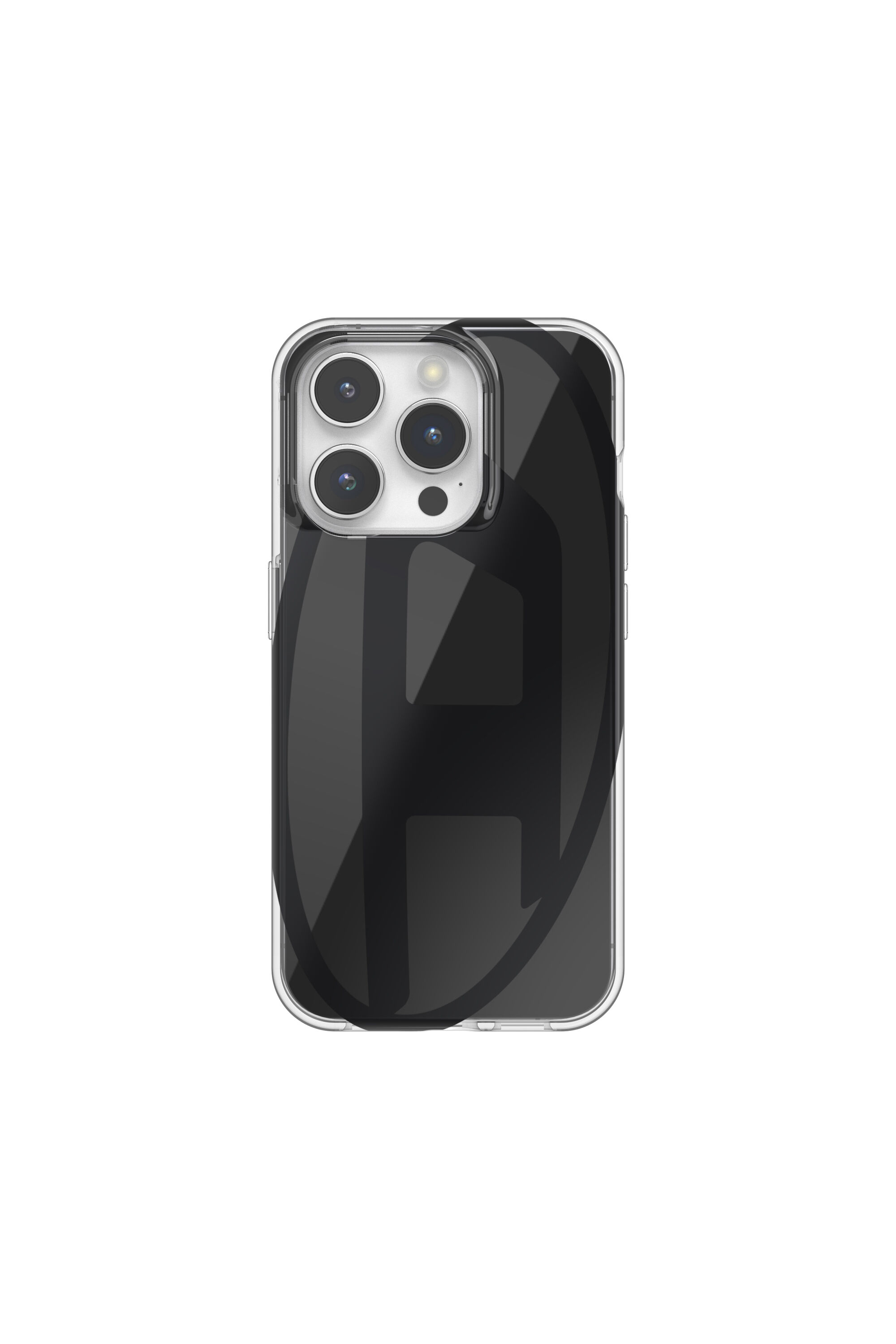 Diesel - 60040 AOP CASE, Unisex's Oval D Casefor iP 15 Pro in Black - 2