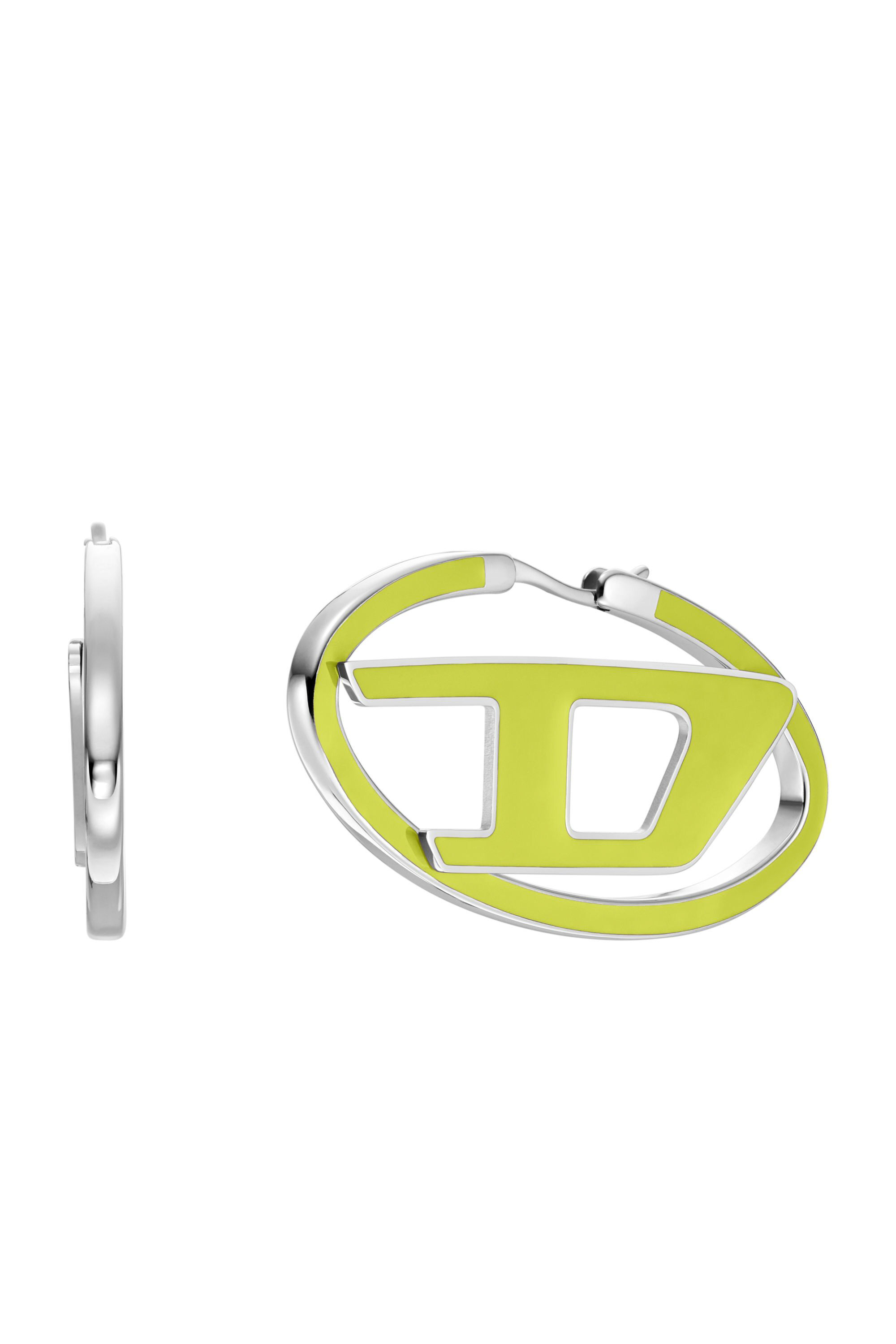 Women's Stainless steel hoop earrings | Yellow | Diesel