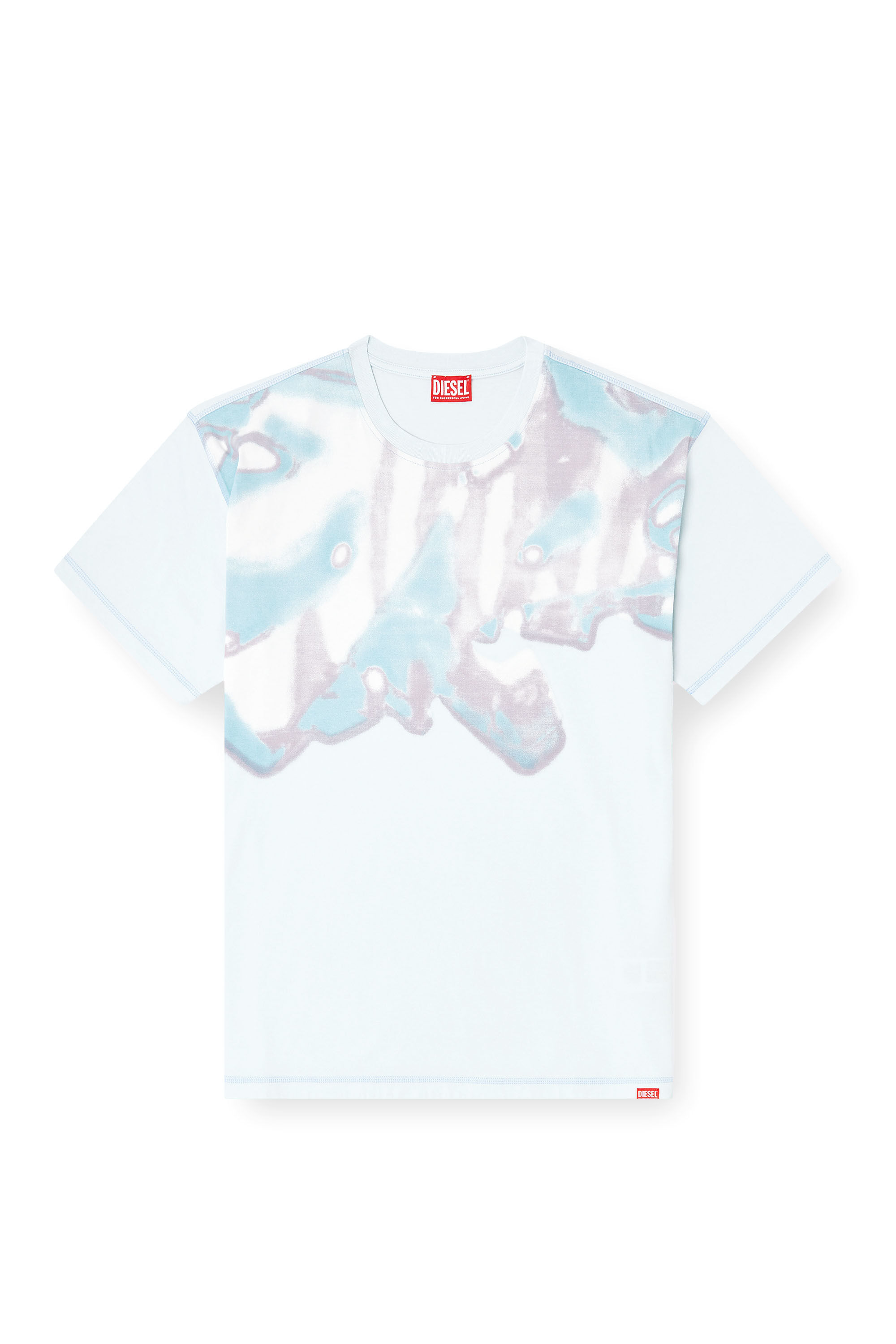 Diesel - T-GASPARD-IHBJ, Camiseta con estampado gráfico desteñido Hombre in Azul marino - 2