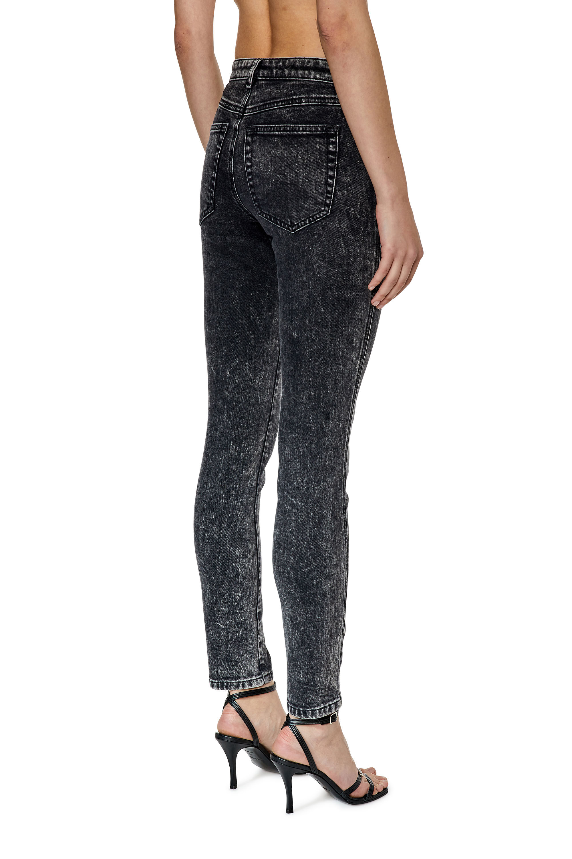 Diesel - Skinny Jeans 2015 Babhila 0ENAN, Black/Dark grey - Image 5