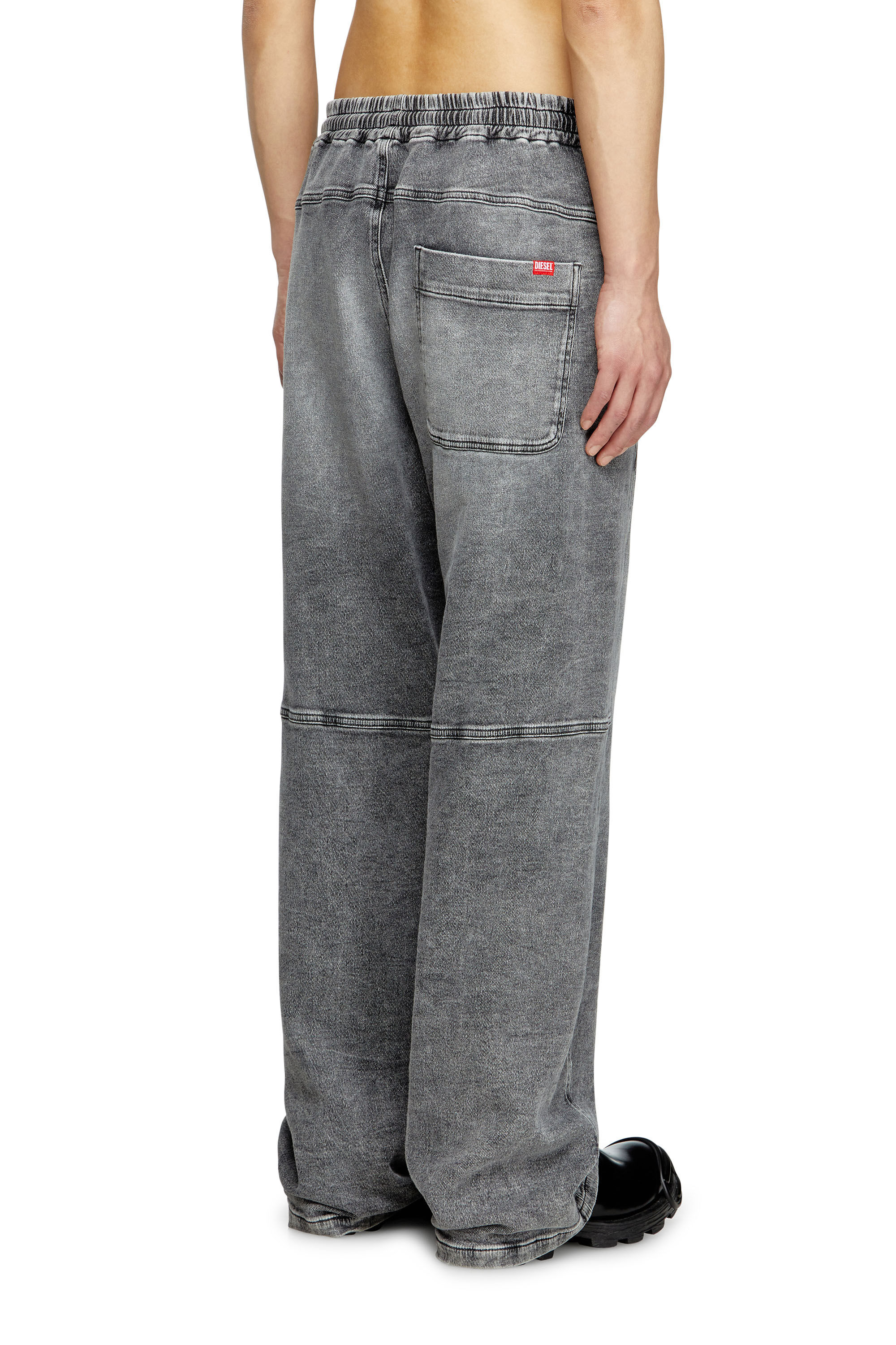 Diesel - Relaxed D-Martyans Track Denim 0BEBR Unisex, Negro/Gris oscuro - 4