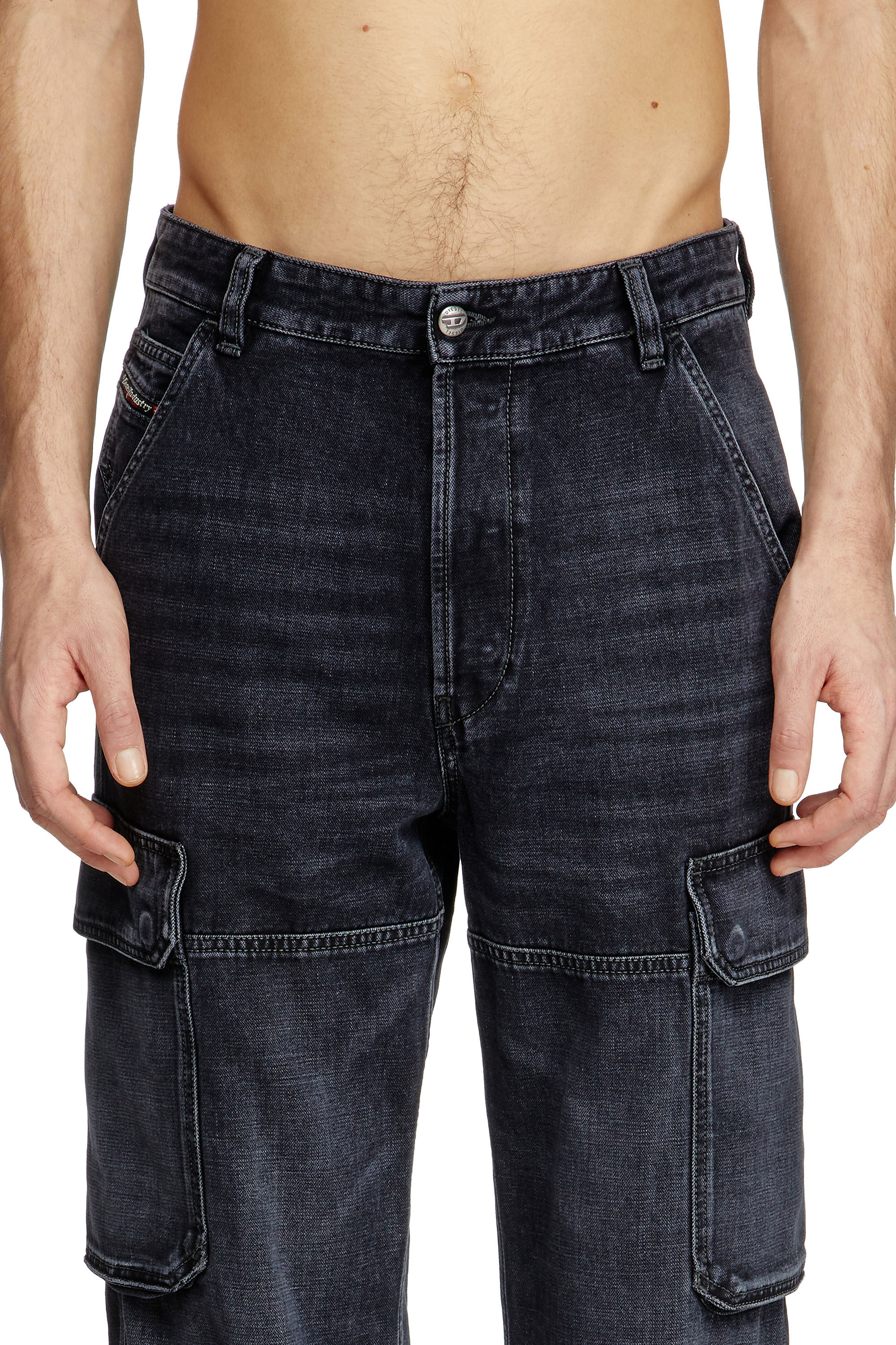 Men's Regular Jeans | Black/Dark grey | Diesel D-Uty