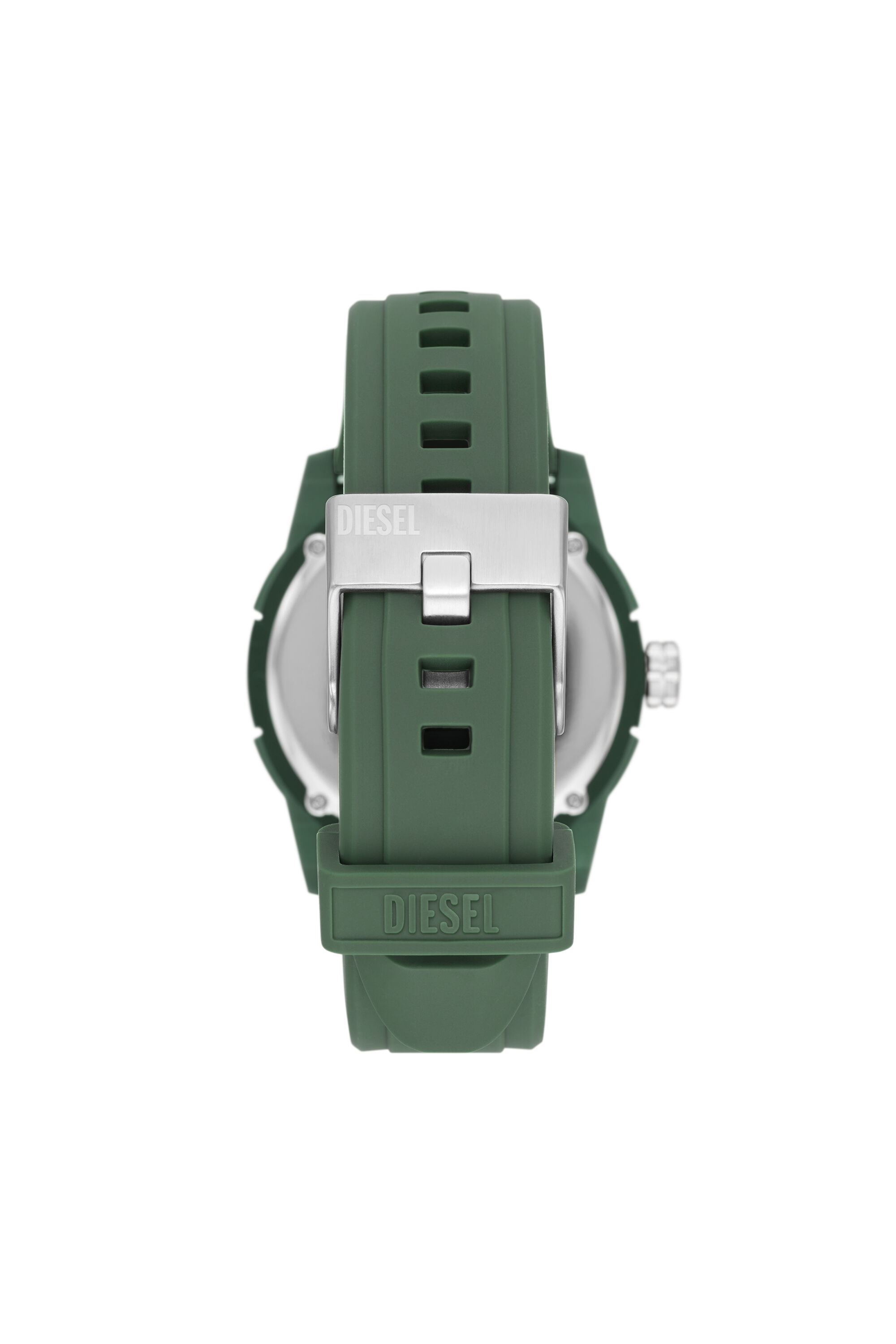 DZ1983 Reloj Double up con correa en silicona verde Diesel