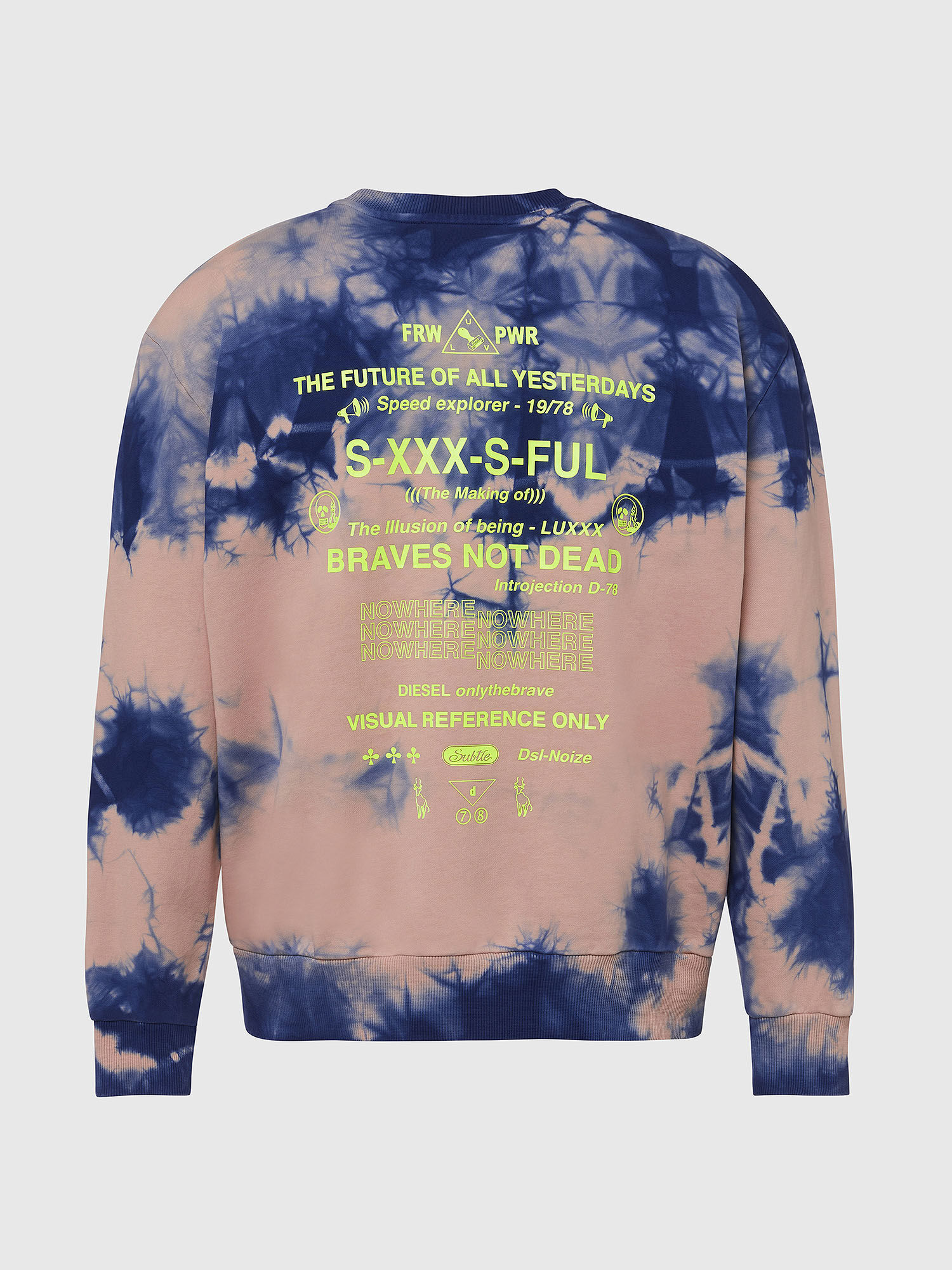 S-BIAY-X10 Man: Tie-dye sweatshirt with print | Diesel