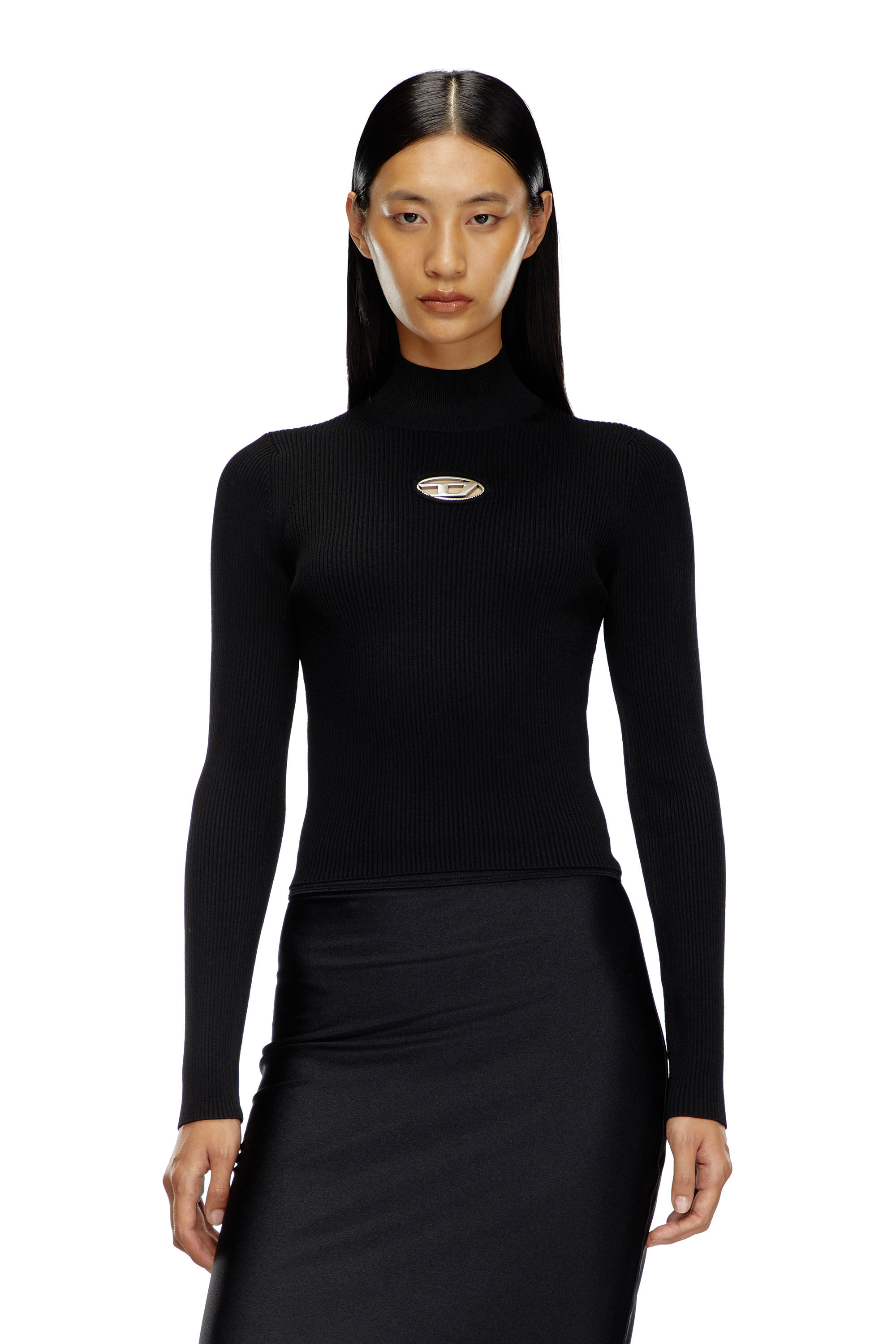 Women's Rib-knit top | Black | Diesel