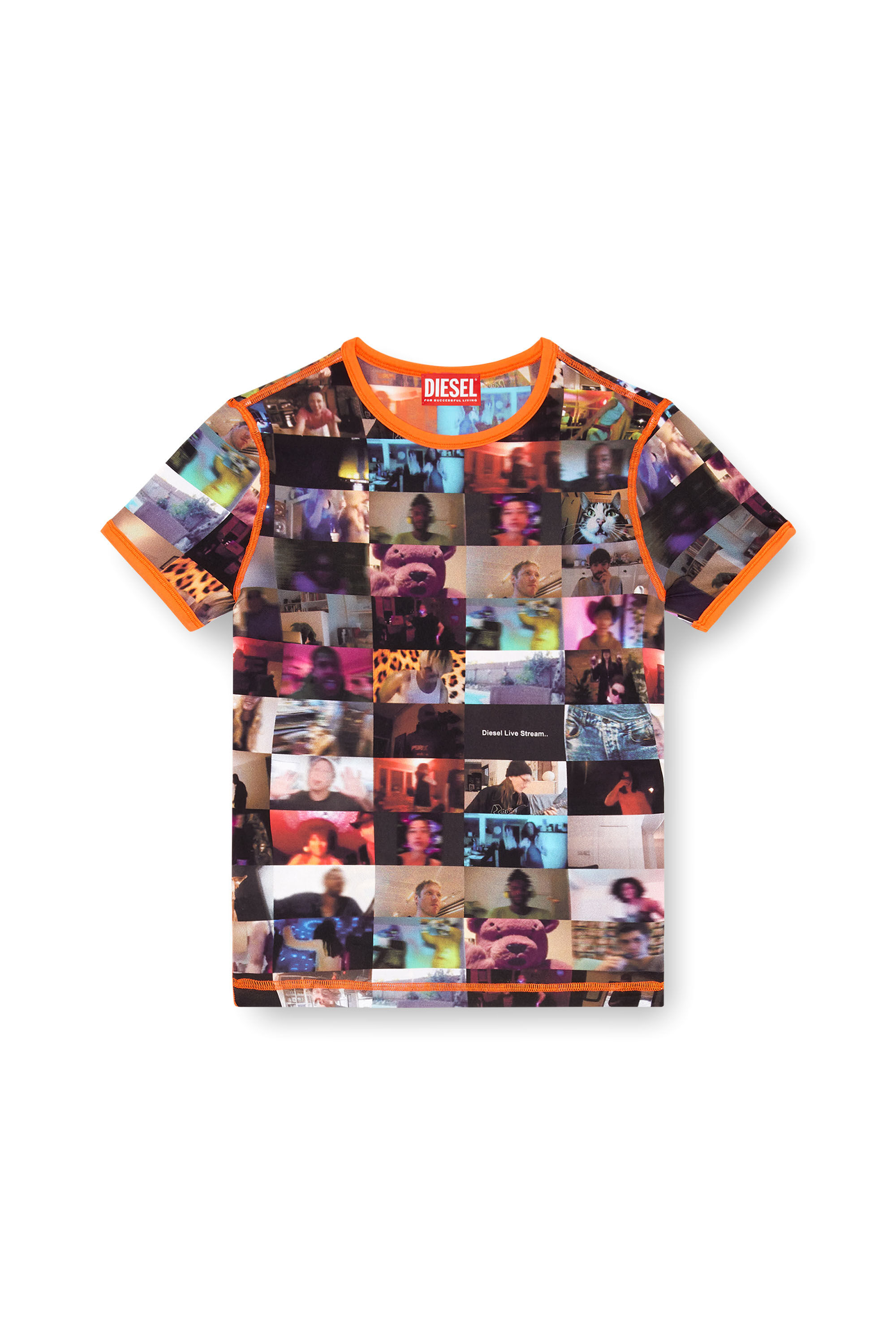Women's Stretch jersey top with Livestream print