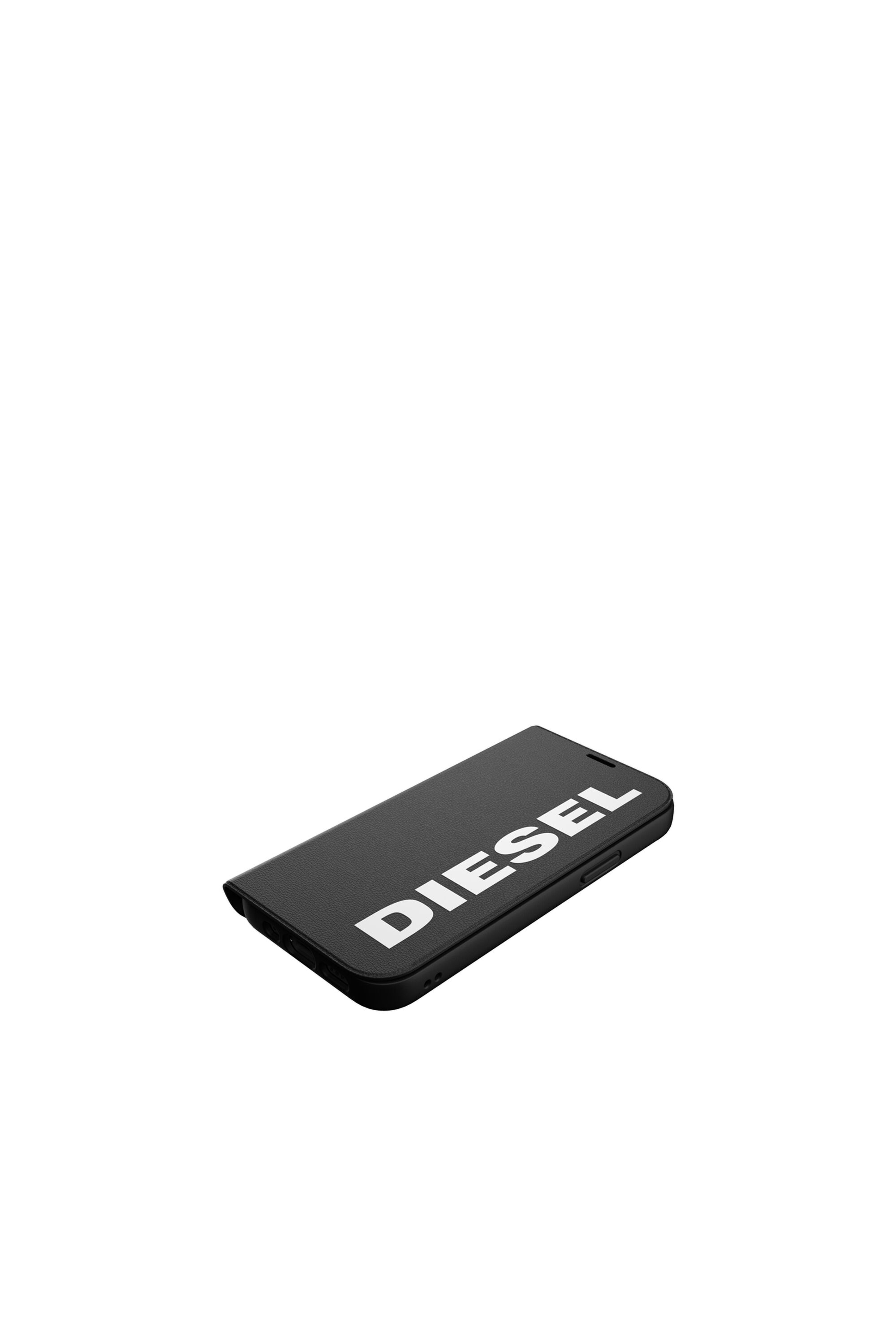Diesel - 42485 BOOKLET CASE, Funda con tarjetero por iPhone 12 Mini Unisex in Negro - 4