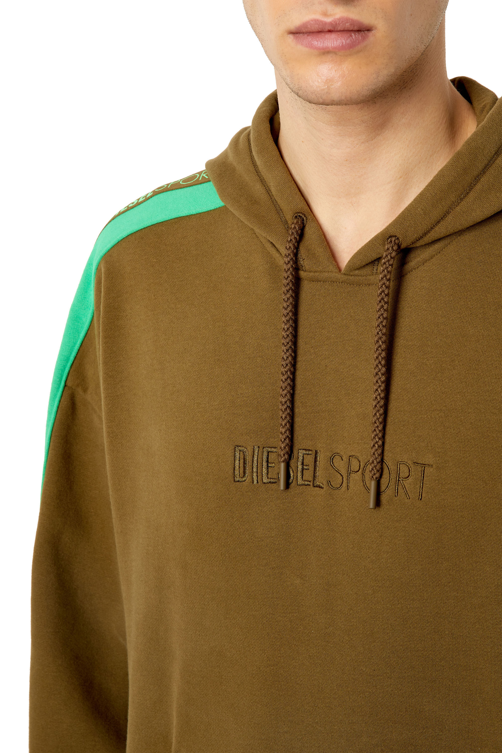 AMST-BOWE-HT32 Man: Hoodie with logo tape | Diesel