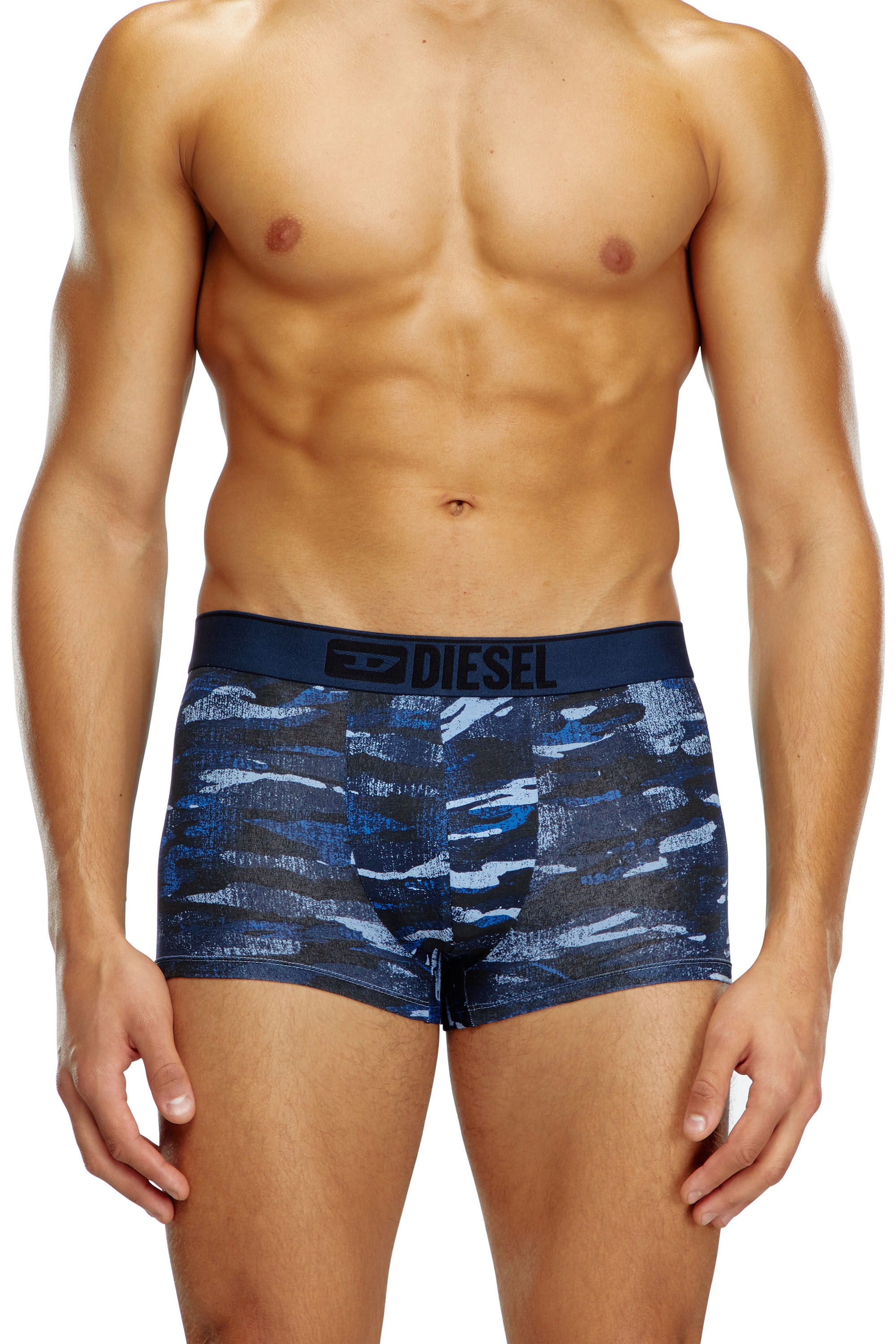 Diesel - UMBX-DAMIEN, Man's Boxer briefs with camo print in Blue - 1
