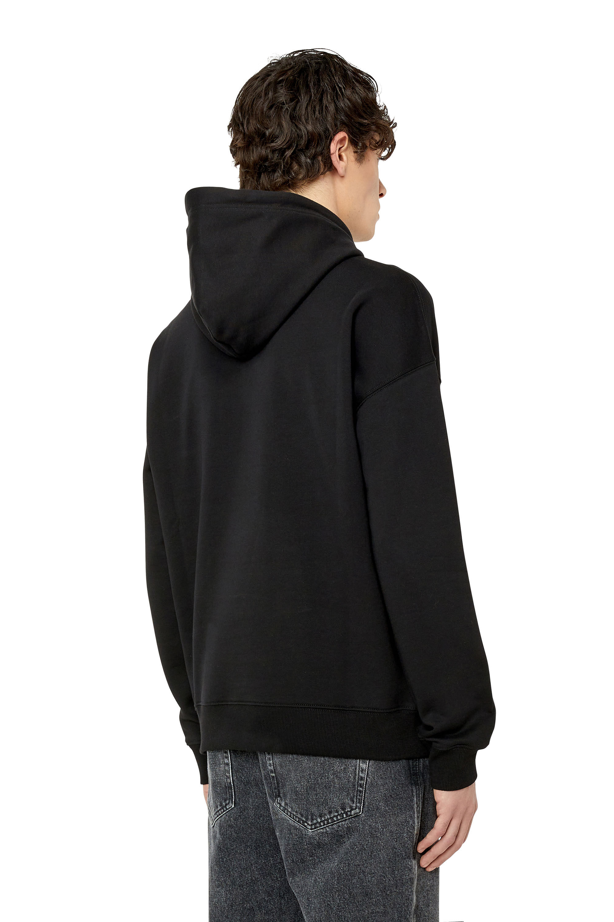 S-ROB-HOOD-DOVAL-PJ Man: Hoodie with oval D patch | Diesel
