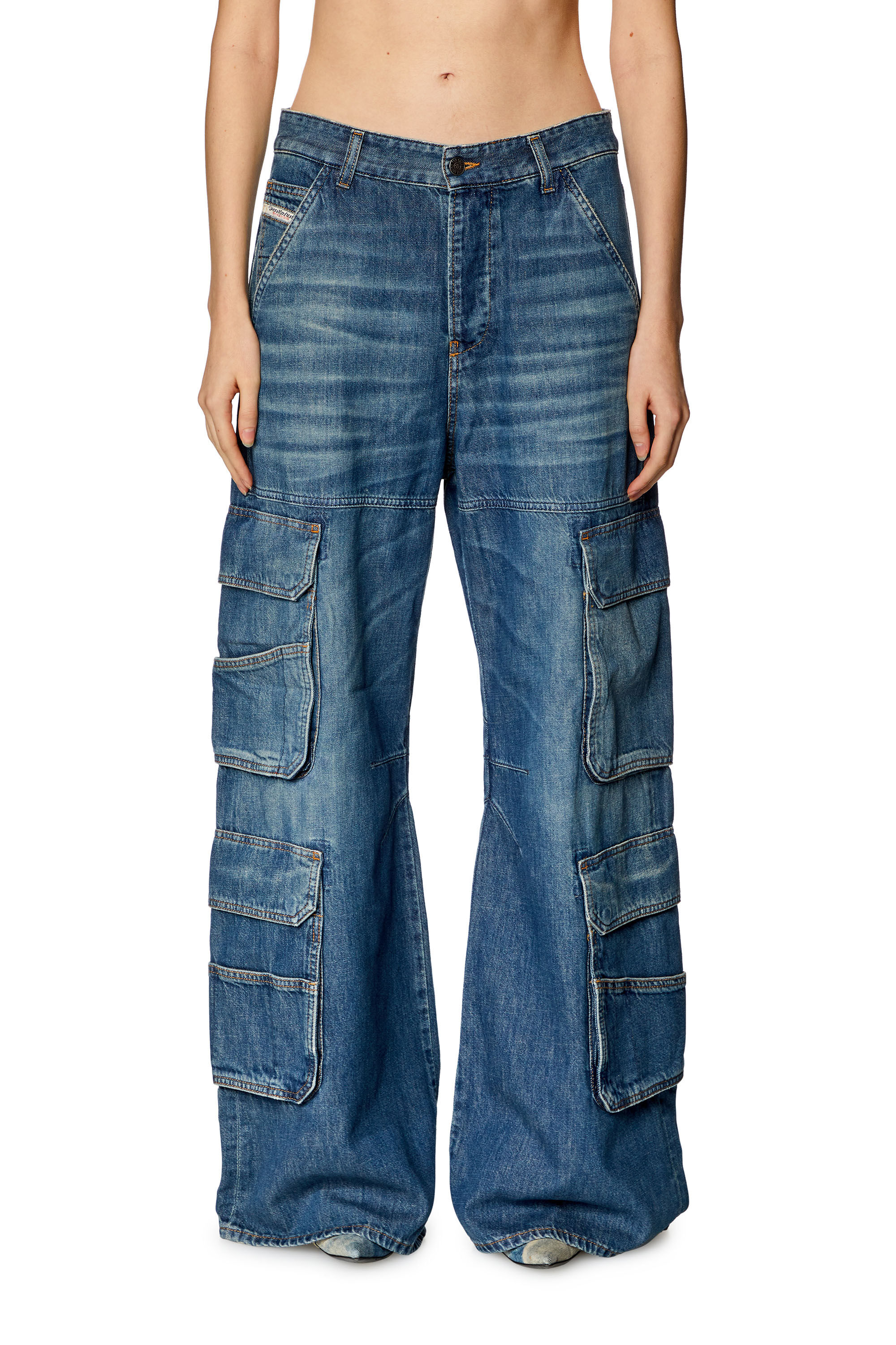 Women's Wide Relaxed Jeans | Light blue | Diesel 1996 D-Sire