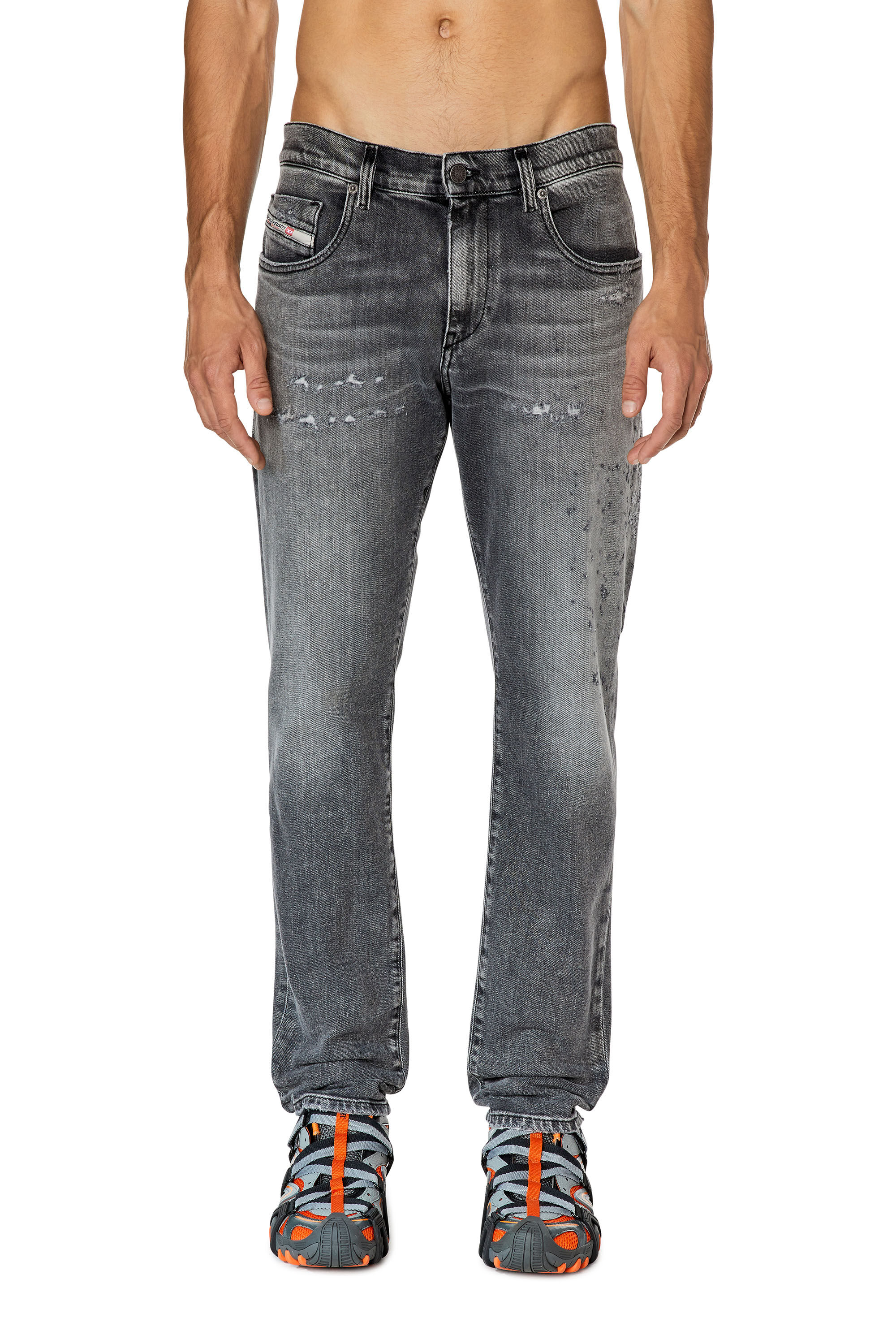 ☆BADBLOOD☆ 2019 D STRUCTURED TROUSERS DENIM PANTS DARK GRE 2019 D-STRUKT Man: Slim Light grey Jeans | Diesel
