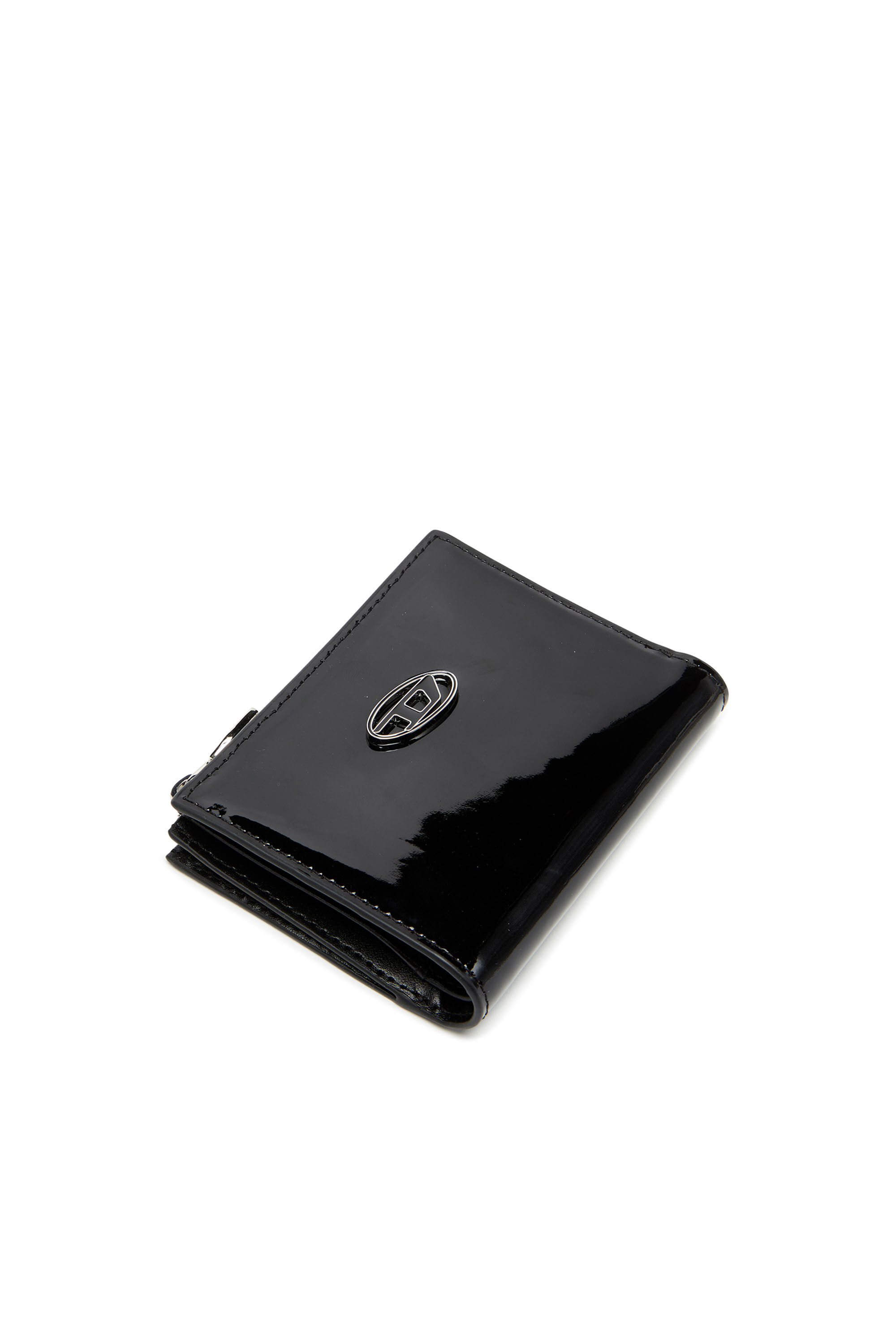 Women's Small wallet in glossy leather | Black | Diesel
