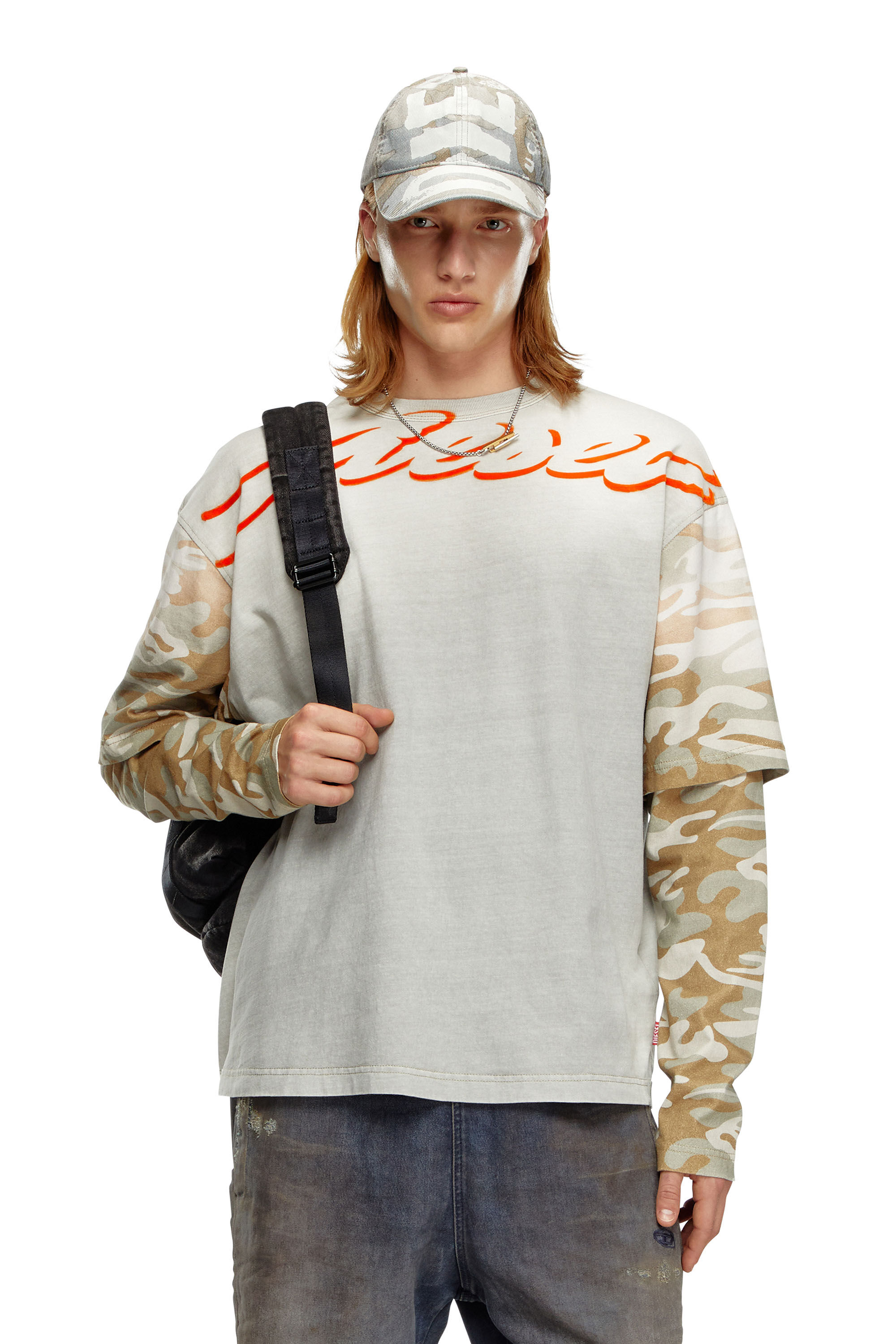 Diesel - T-WESHER-Q2, Top en capas con motivo de camuflaje Hombre in Multicolor - 3