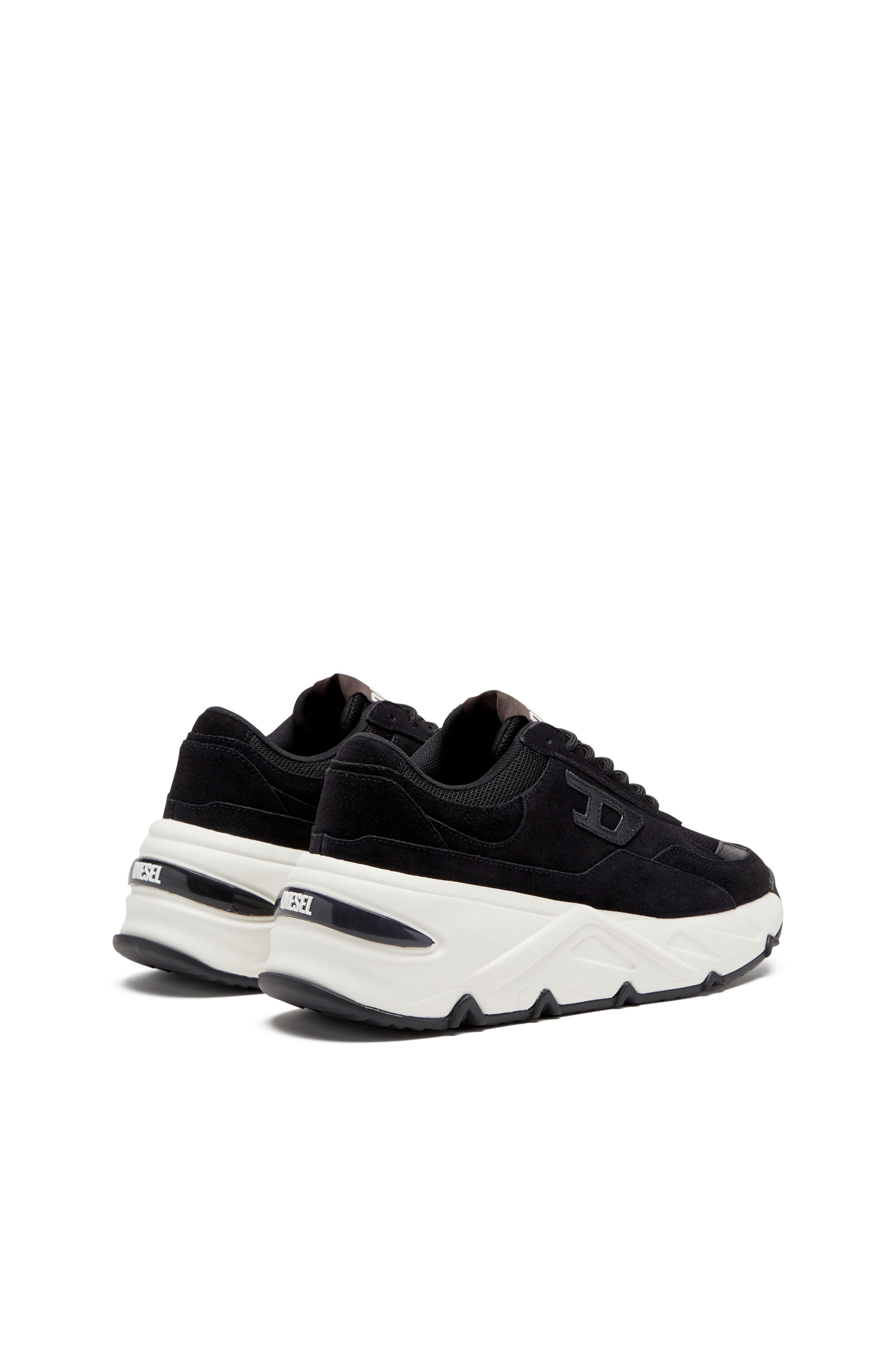 Diesel - S-SAVANNAH W, S-Savannah-Deportivas con suela de plataforma en gamuza y malla Mujer in Negro - 3