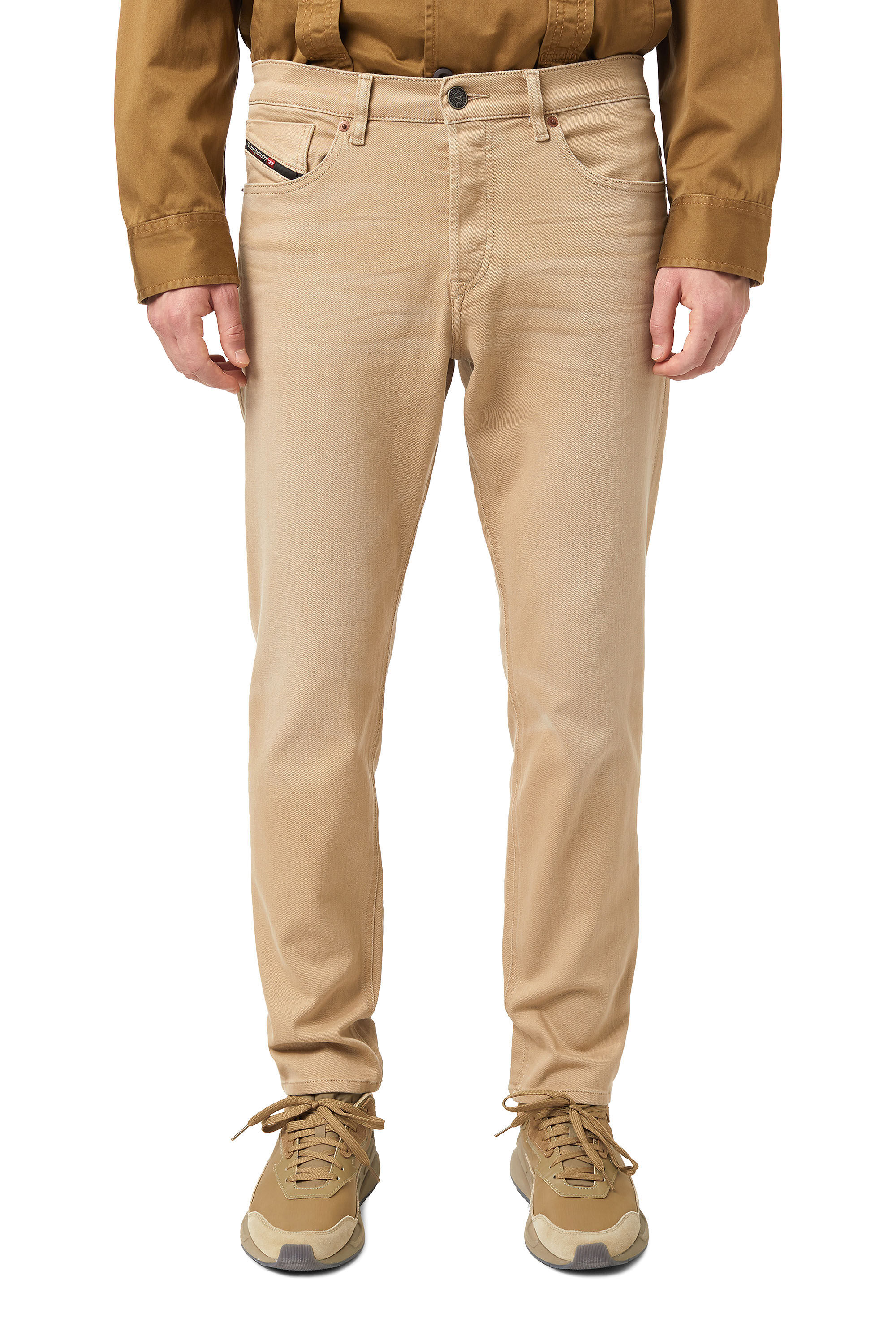 Diesel - 2005 D-FINING 09A32 Tapered Jeans, Beige - Image 3