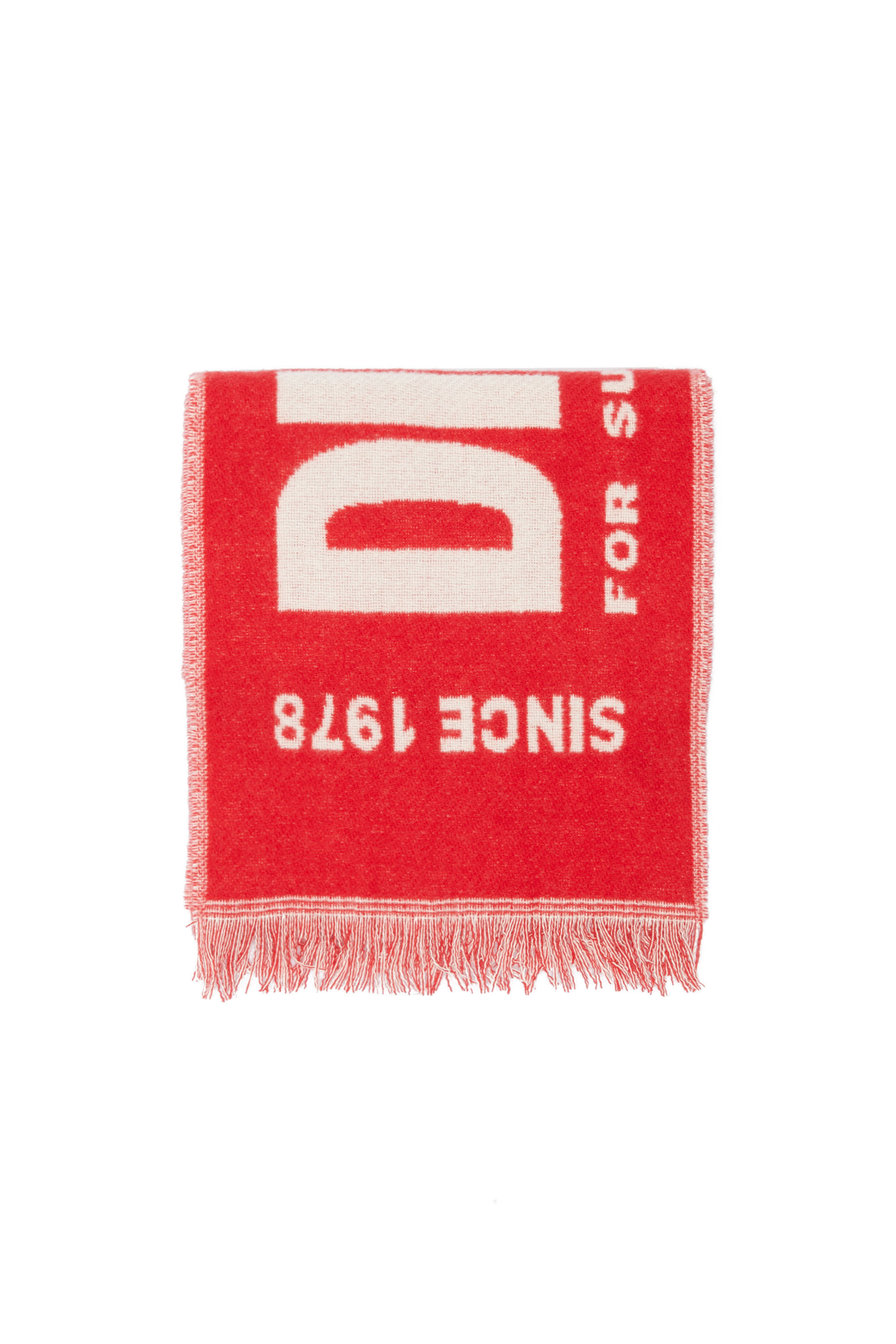 S-BISC-NEW Man: Blended wool scarf with jacquard logo | Diesel