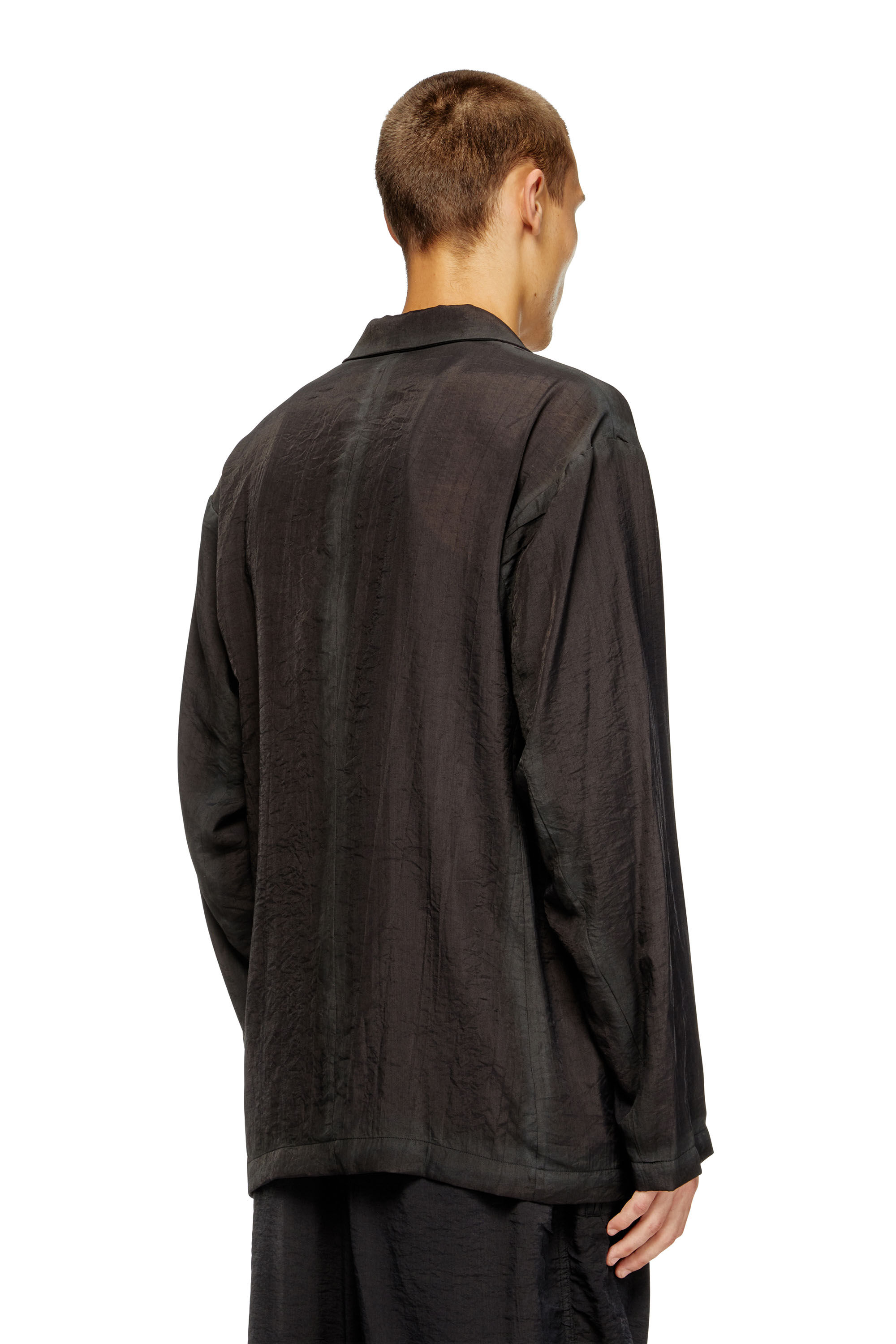 Diesel - J-KEYSERY, Blazer de doble botonadura en tejido arrugado Hombre in Gris - 5