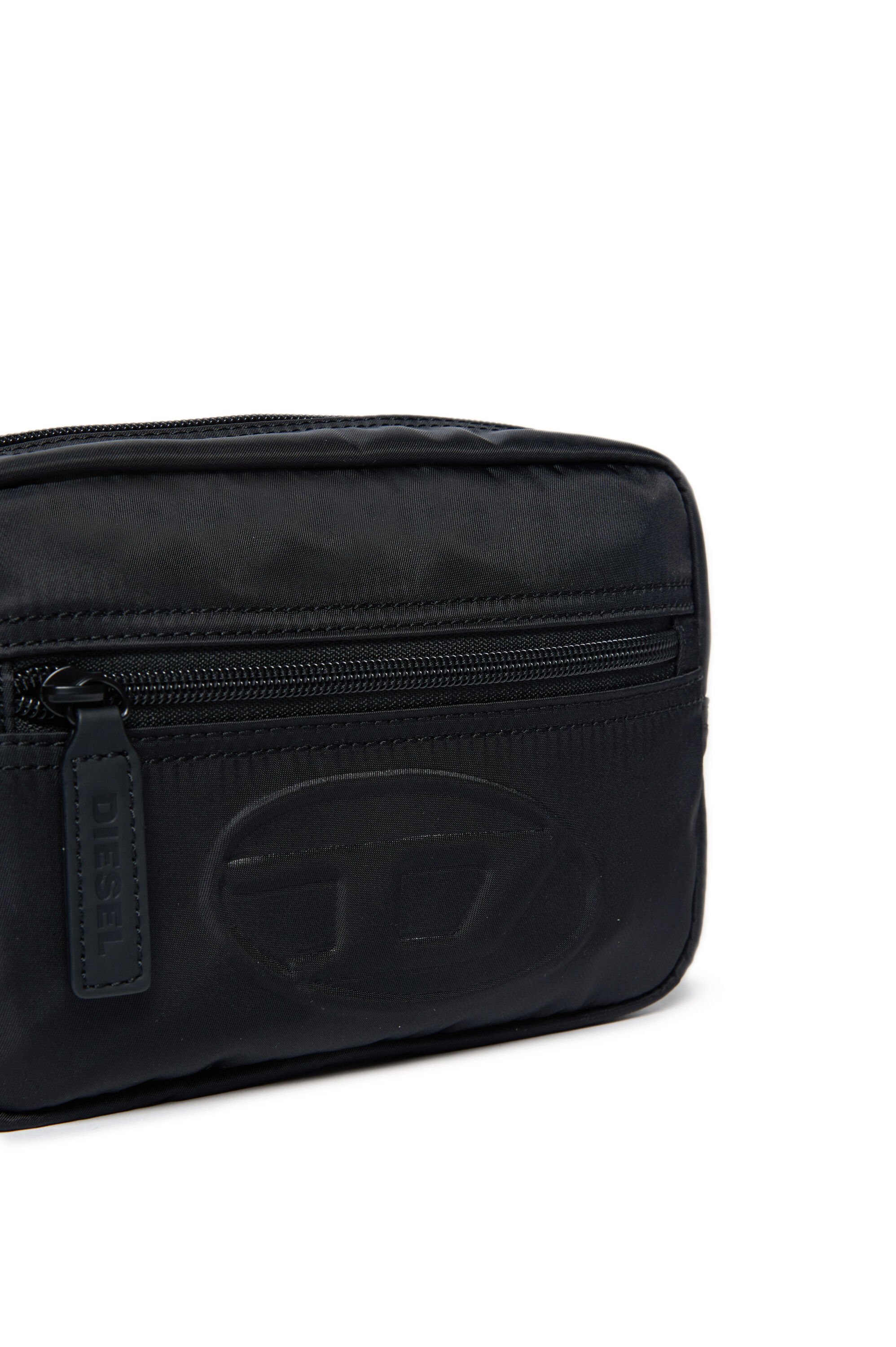 Diesel - WDEMBOSSED, Riñonera de nailon con el logotipo en relieve Unisex in Negro - 4