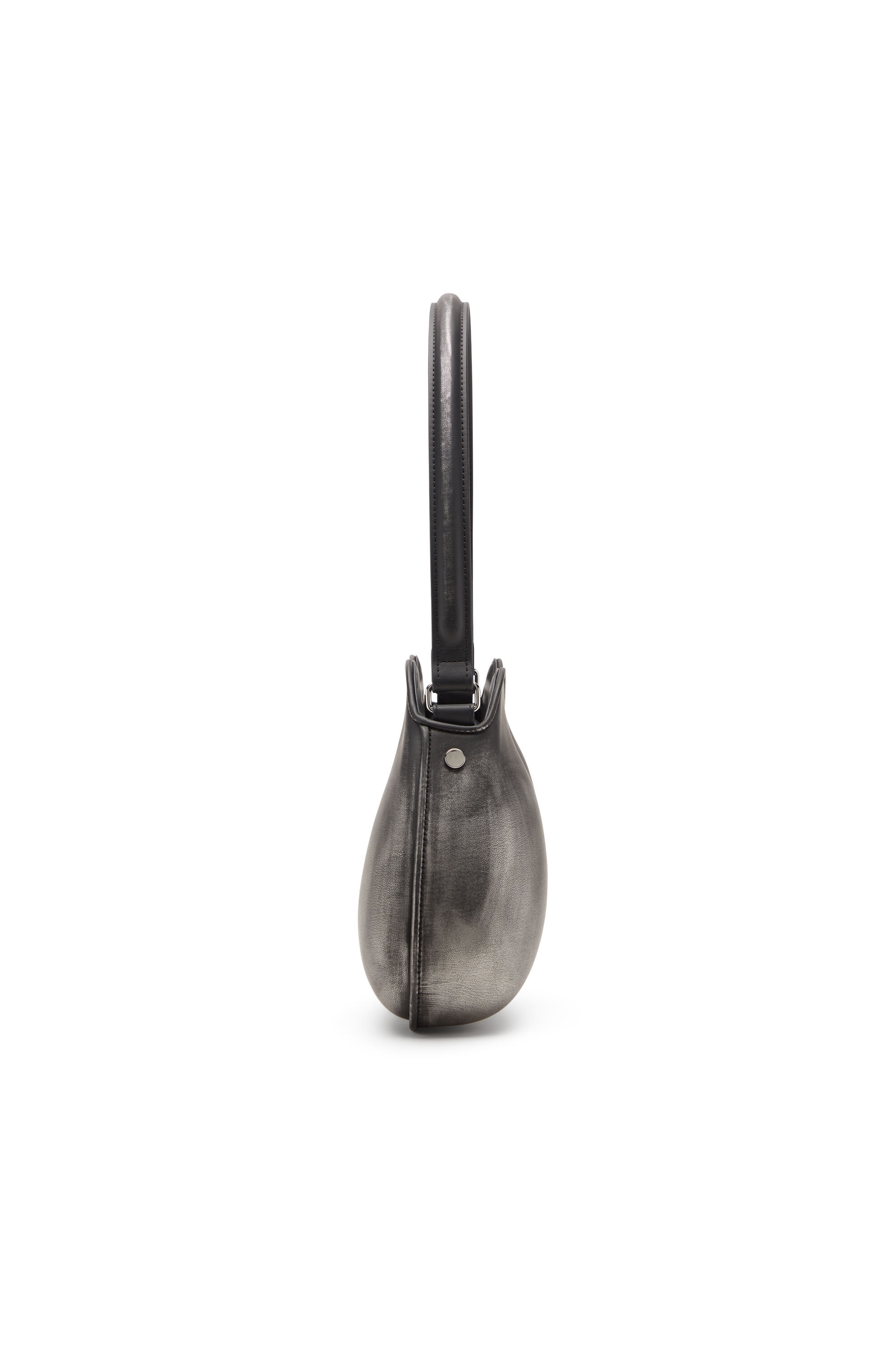 Diesel - DOUBLE-D SHOULDER, Double-D-Bolso de hombro rígido en PU cepillado Mujer in Negro - 4
