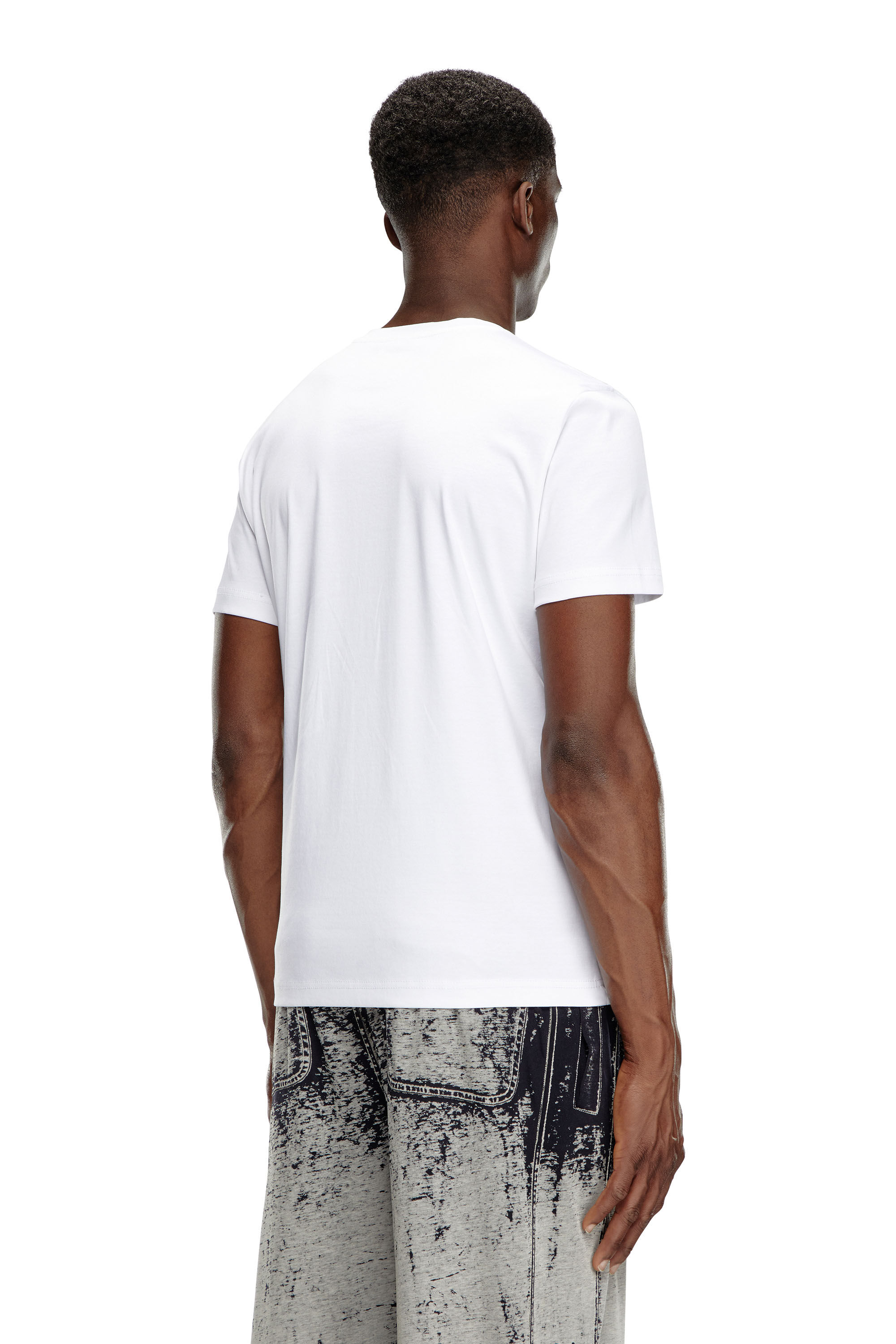 Diesel - T-MIEGOR-K76, Man's T-shirt with tonal Diesel Industry print in White - 5