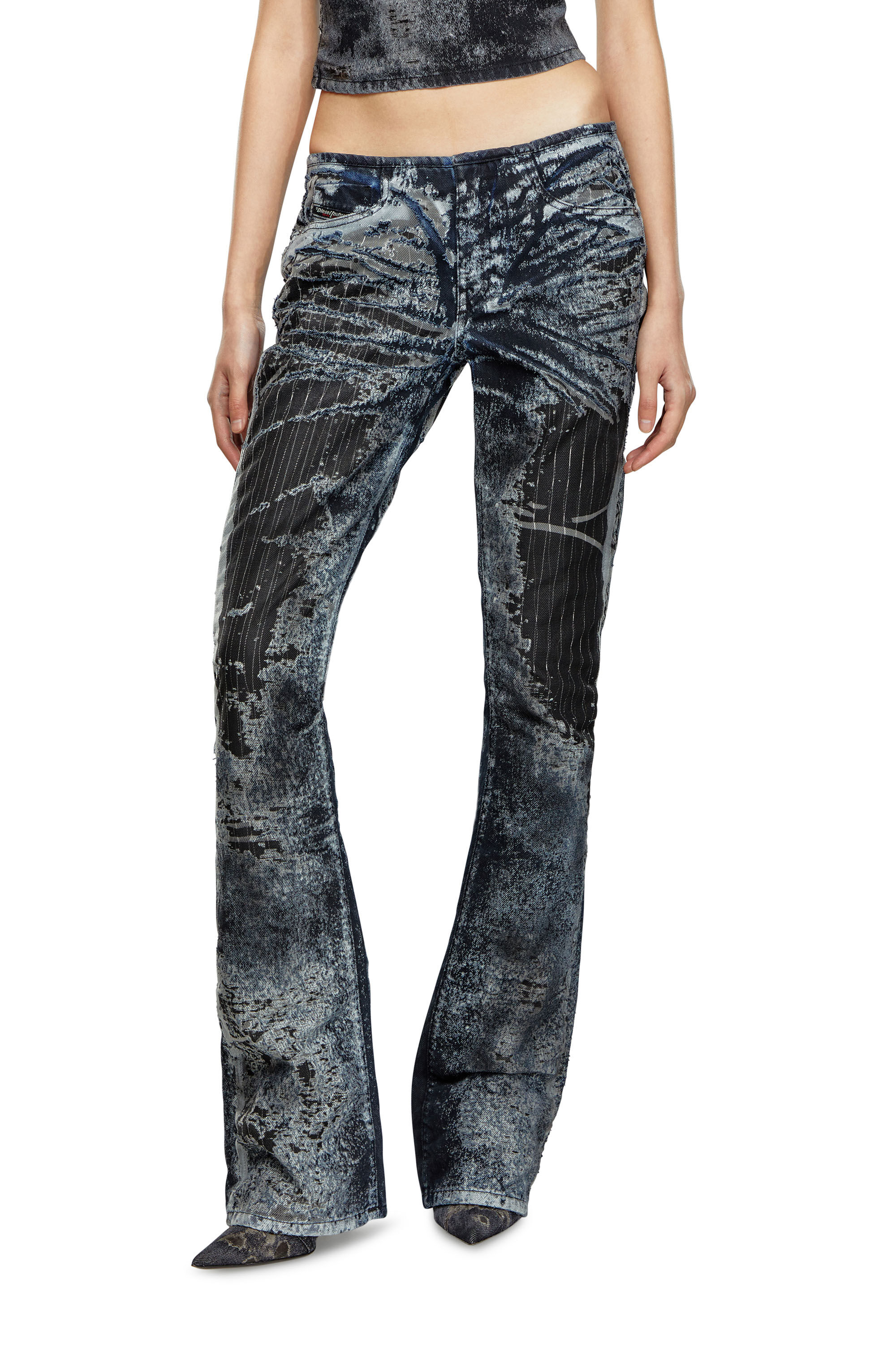 D-Shark: Women's Bootcut Jeans | Blue/Black | Diesel Denim Set