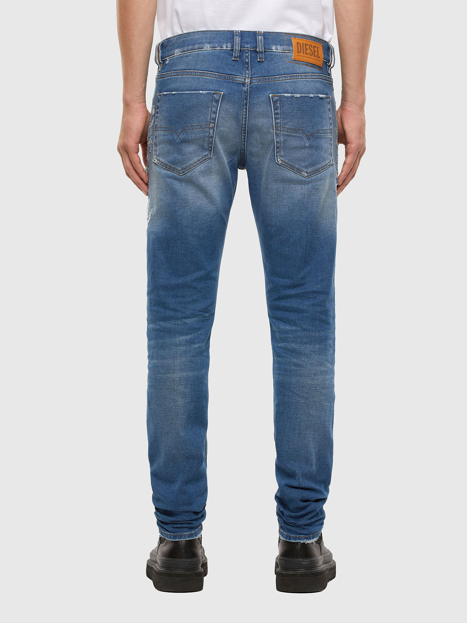 Diesel - Tepphar Slim Jeans 009JU, Medium Blue - Image 3