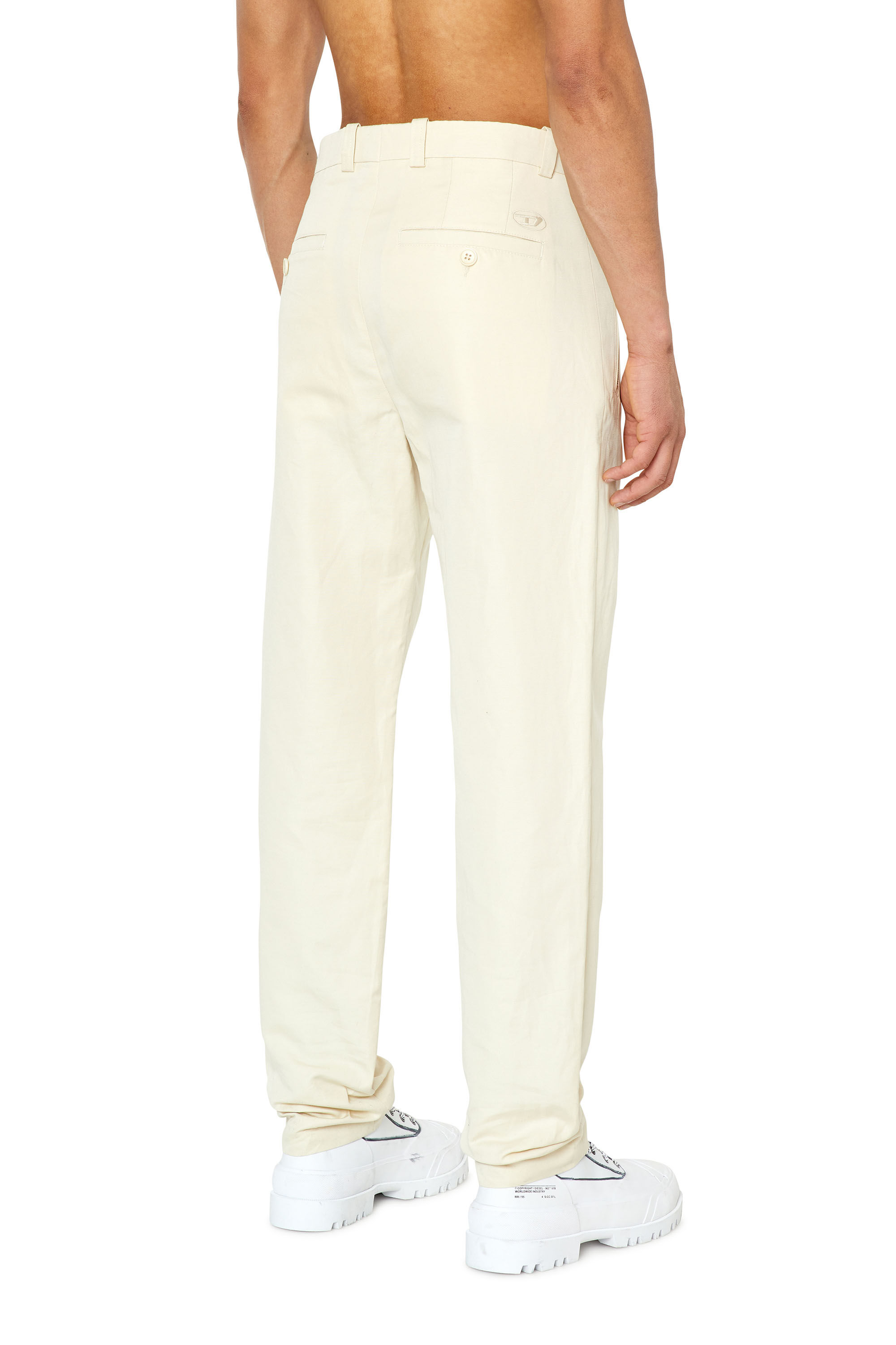 P-HANN Man: Cotton-linen trousers with zip pockets | Diesel