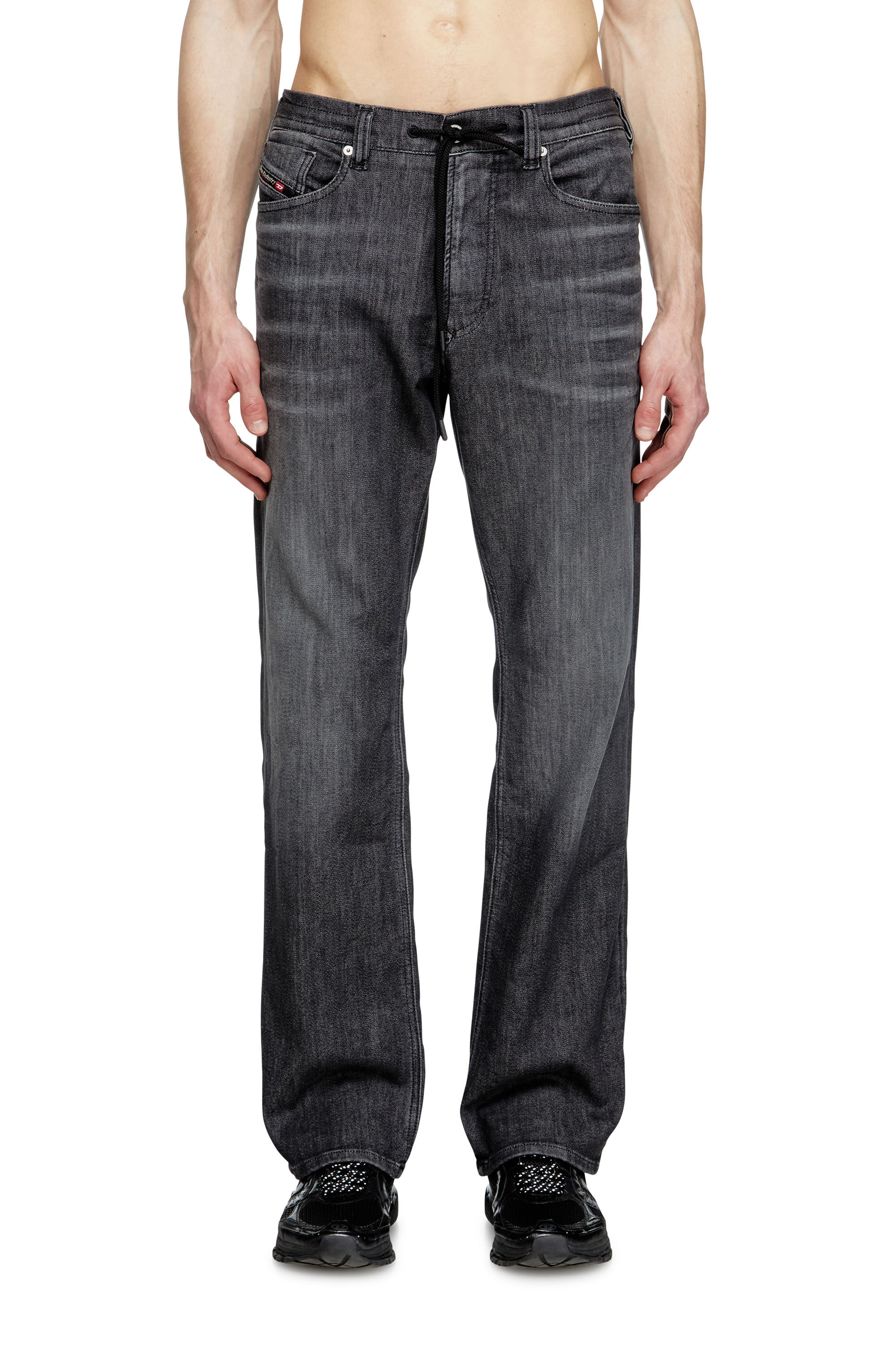 Diesel - Man's Relaxed 2080 D-Reel Joggjeans® 09M66, Black/Dark grey - 3