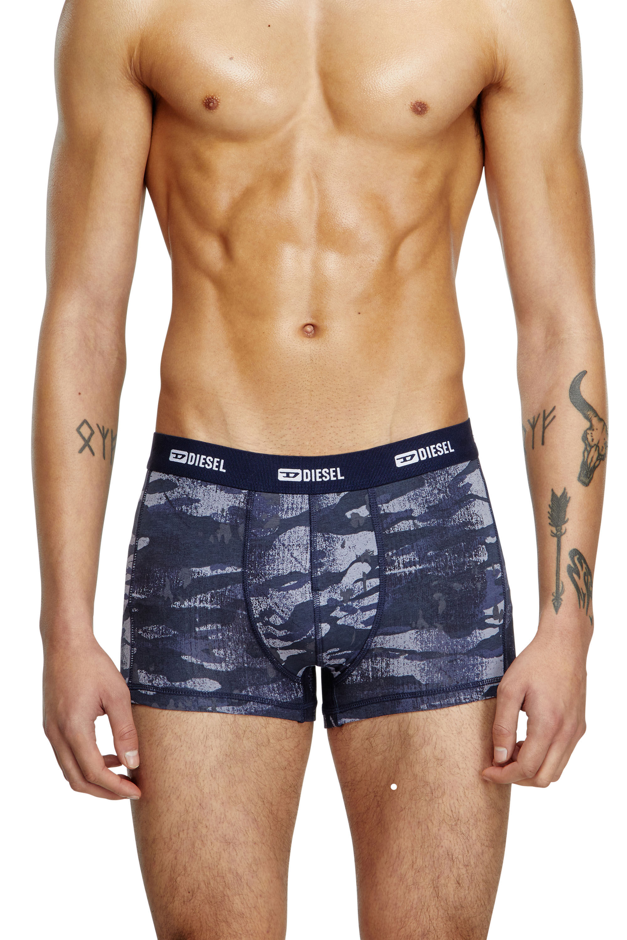 Diesel - DAMIEN-UTLT-3PACK, Paquete de 3 bóxers lisos y de camuflaje Hombre in Multicolor - 1