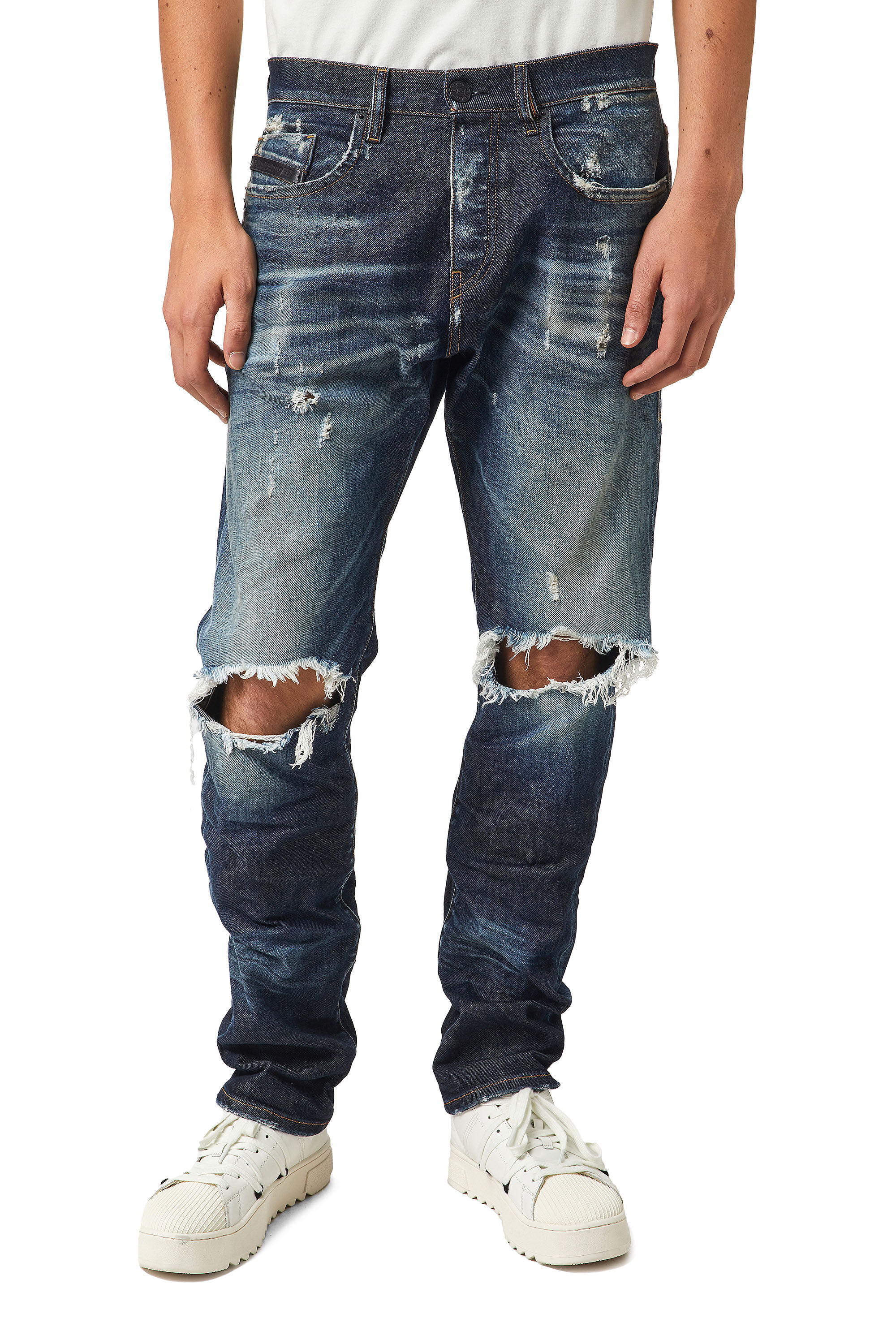 D VIKER SELVEDGE Straight Dark blue Jeans Diesel