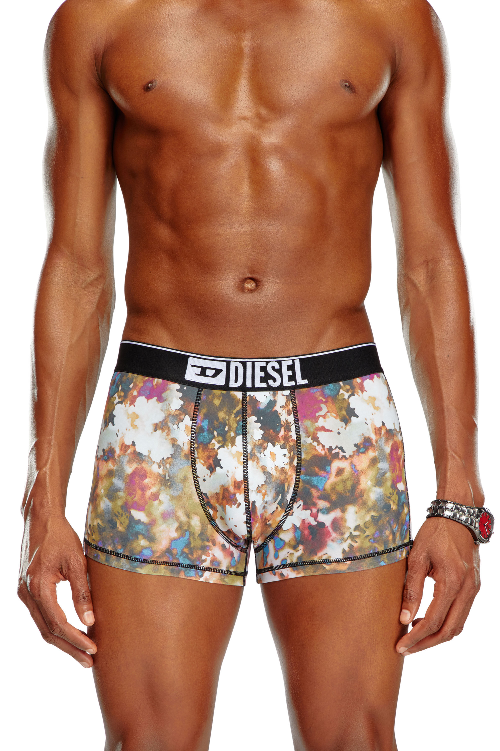 Diesel - UMBX-DAMIEN, Bóxers ajustados con estampado abstracto Hombre in Multicolor - 1