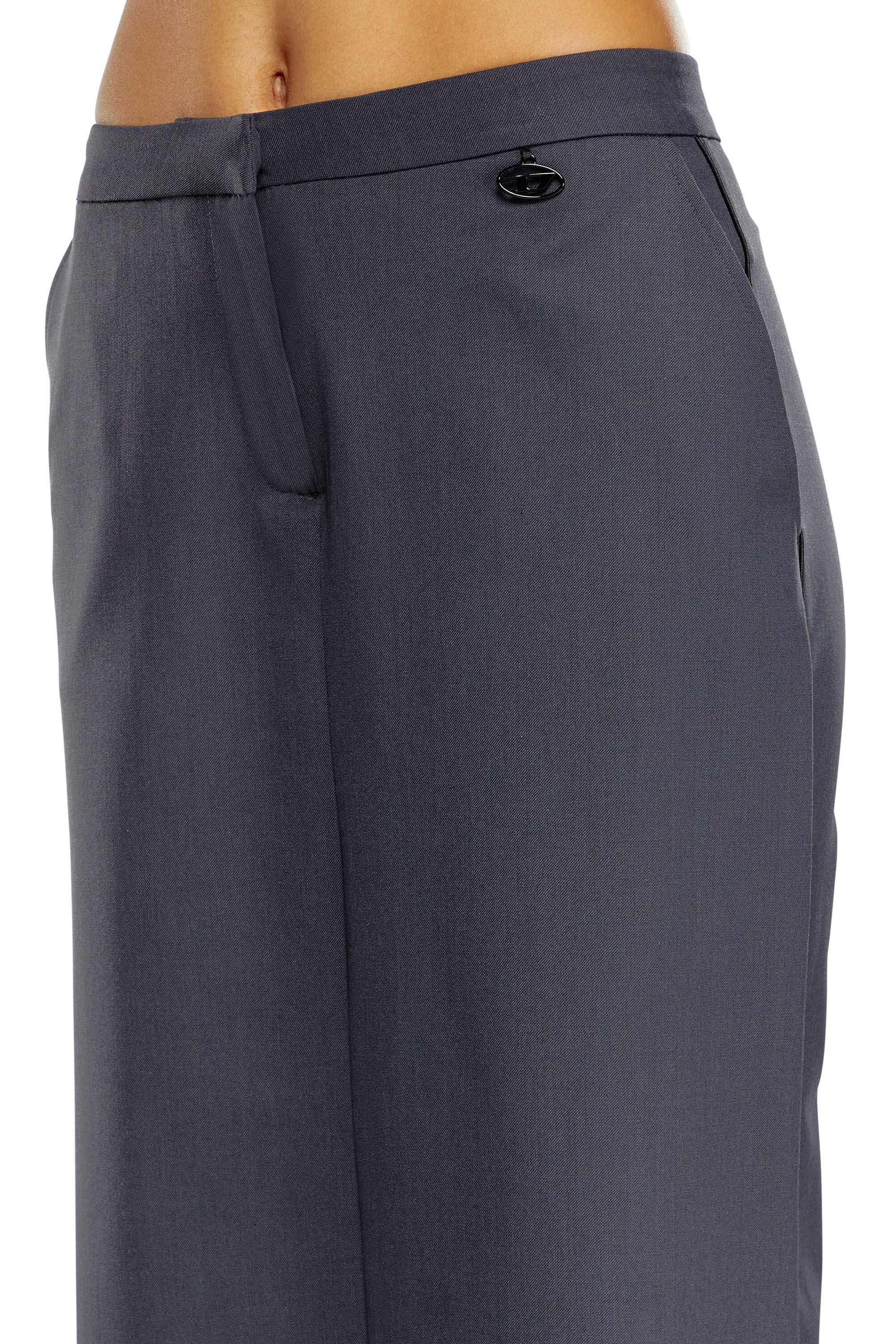 Women's Hybrid skirt-pants in wool blend | Grey | Diesel