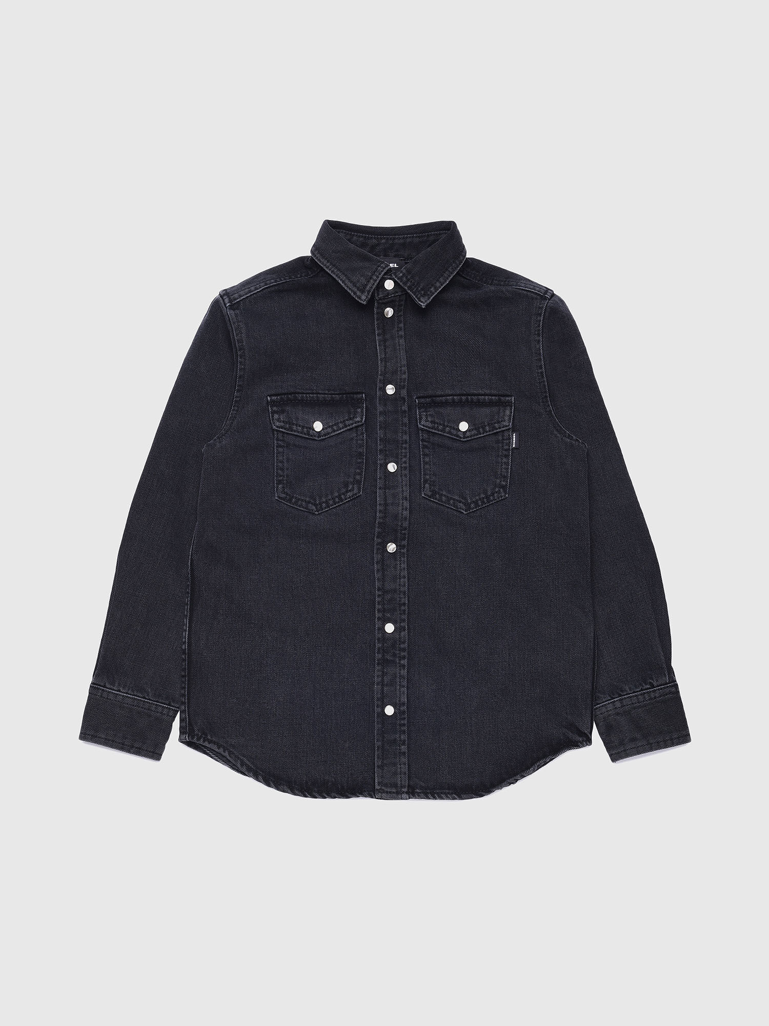 boys black denim shirt