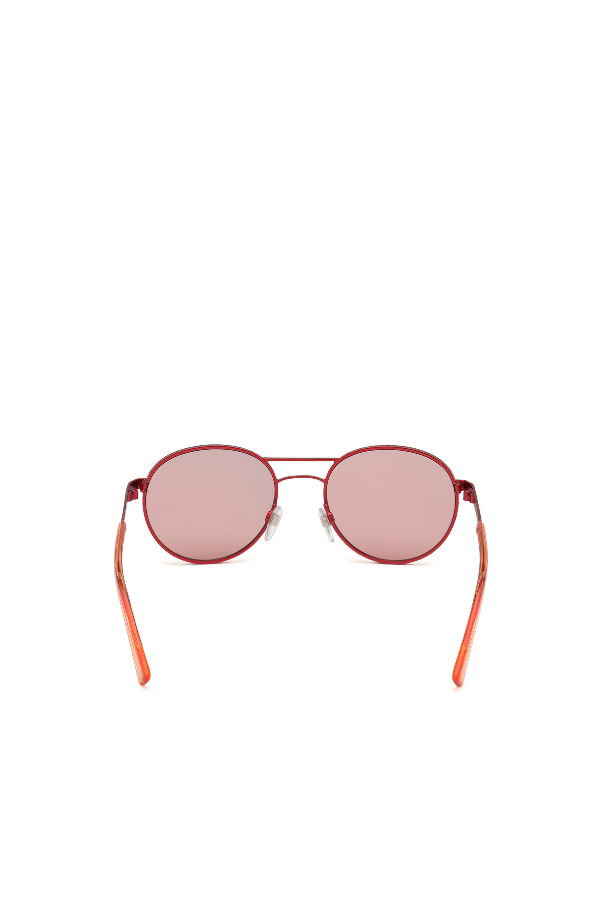 Diesel - DL0265, Unisex's Rounded glasses in metal and acetate in Pink - 3