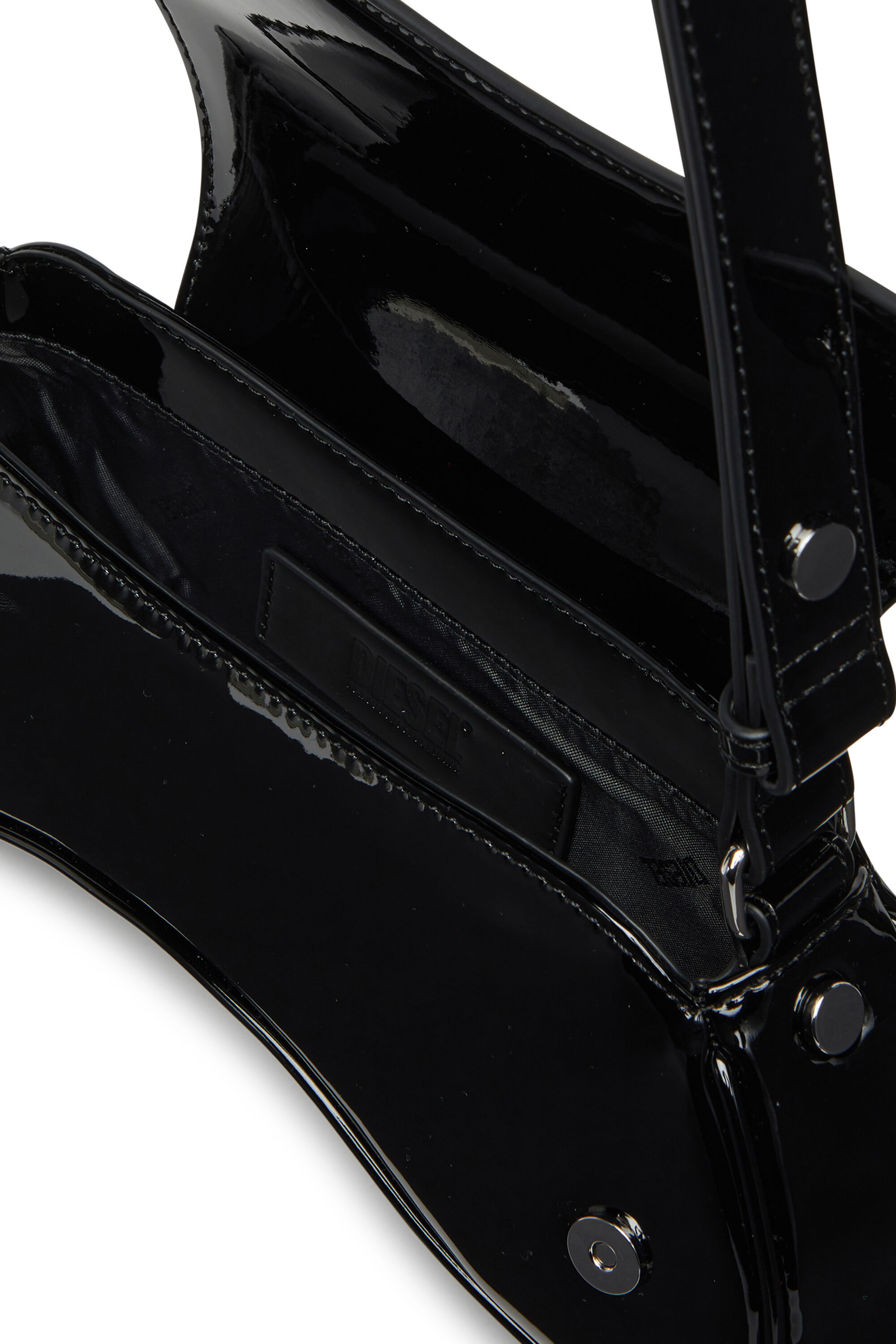 Diesel - PLAY CROSSBODY, Woman's Play-Crossbody bag in glossy PU in Black - 2