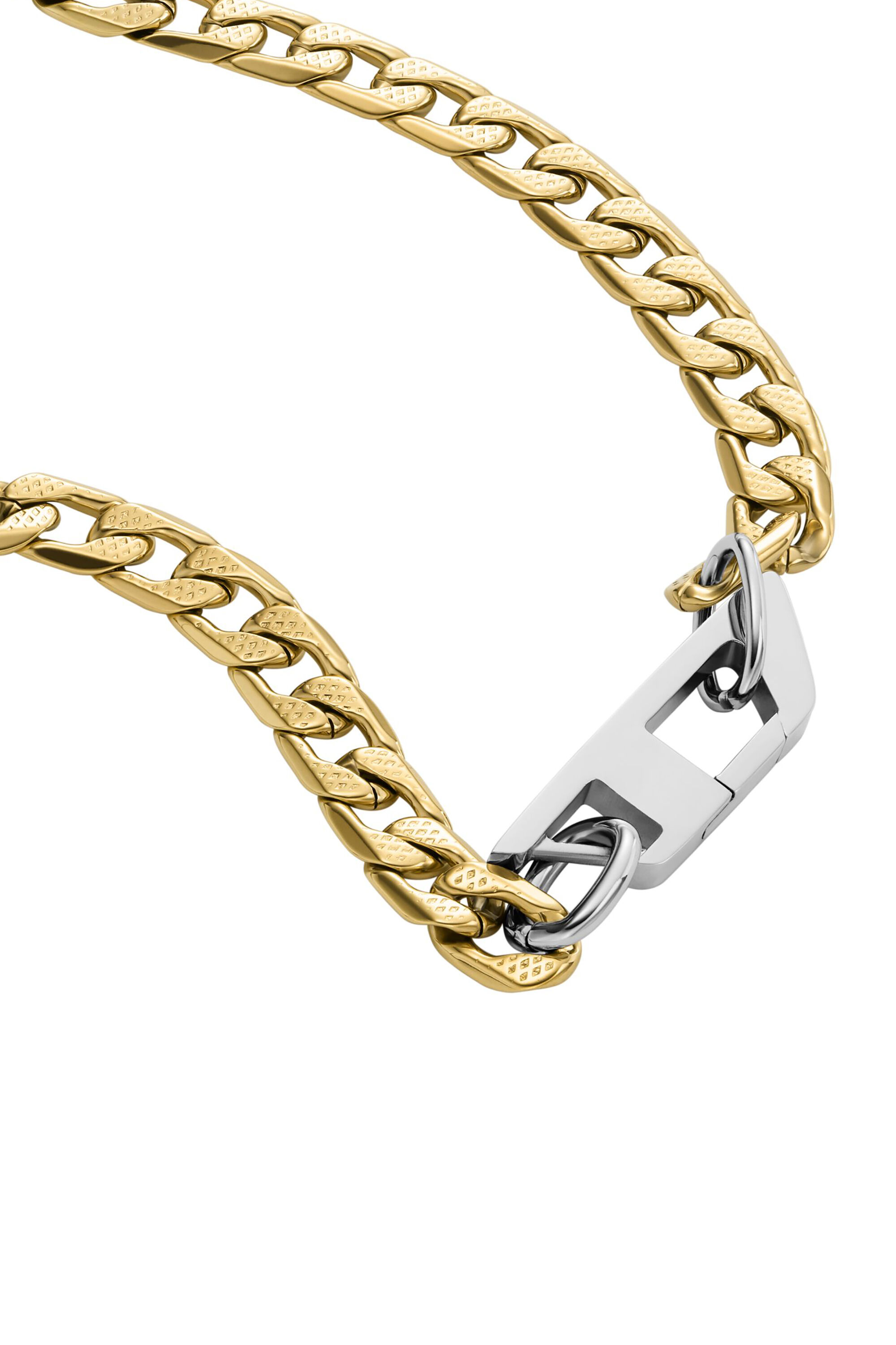 ◆DIESEL◆ D Logo Two-Tone Chain Necklace Women's D Logo Two-Tone Chain Necklace | Gold | Diesel