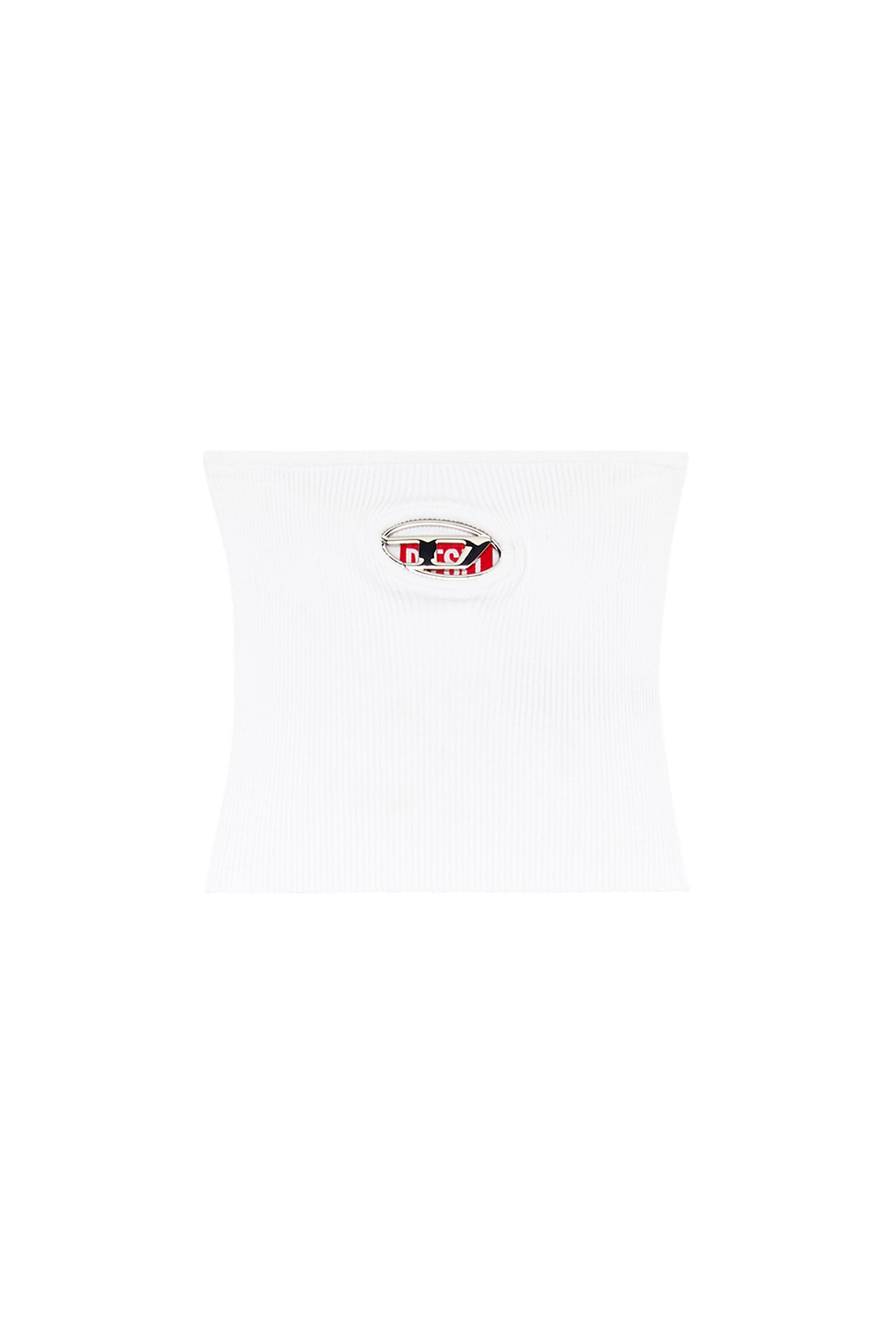 Diesel - M-CLARKSVILLEX, Top con placa con el logotipo Mujer in Blanco - 2