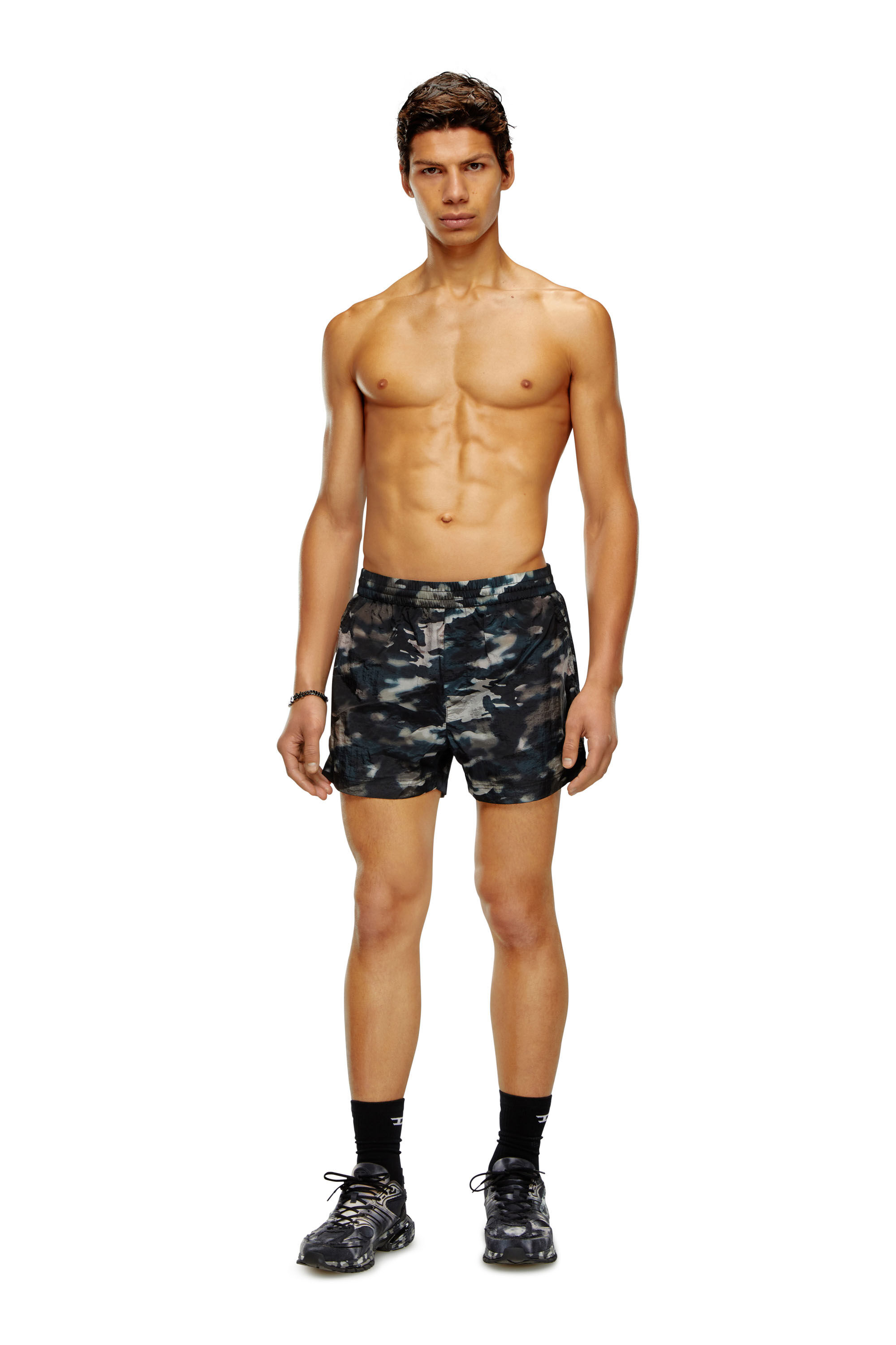 新品　A.P.C. swim shorts Short Louis 水着 Men's Swim shorts with utilitarian print | Blue | Diesel