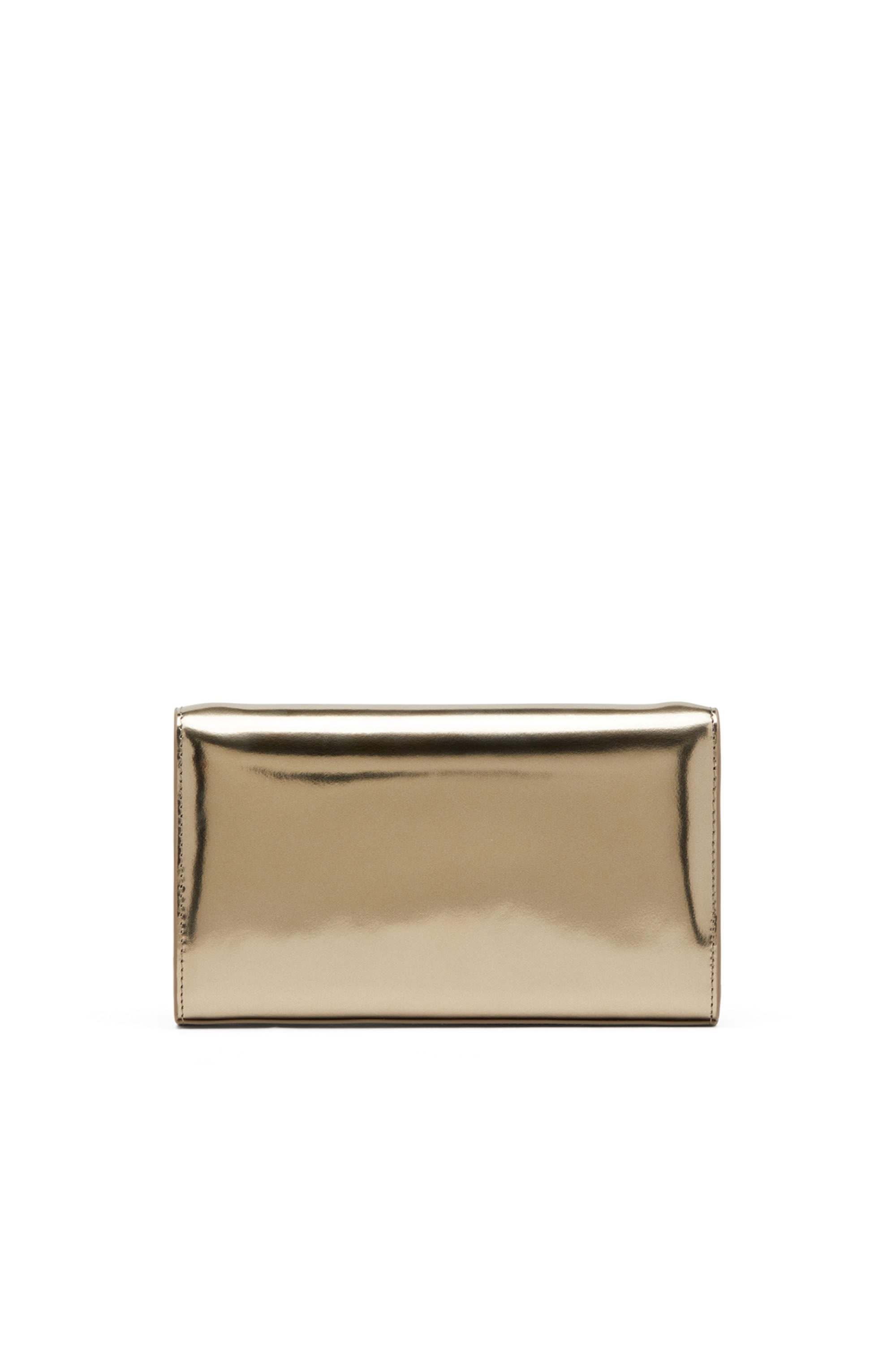 Diesel - 1DR WALLET STRAP, Woman Wallet bag in mirrored leather in Brown - Image 2