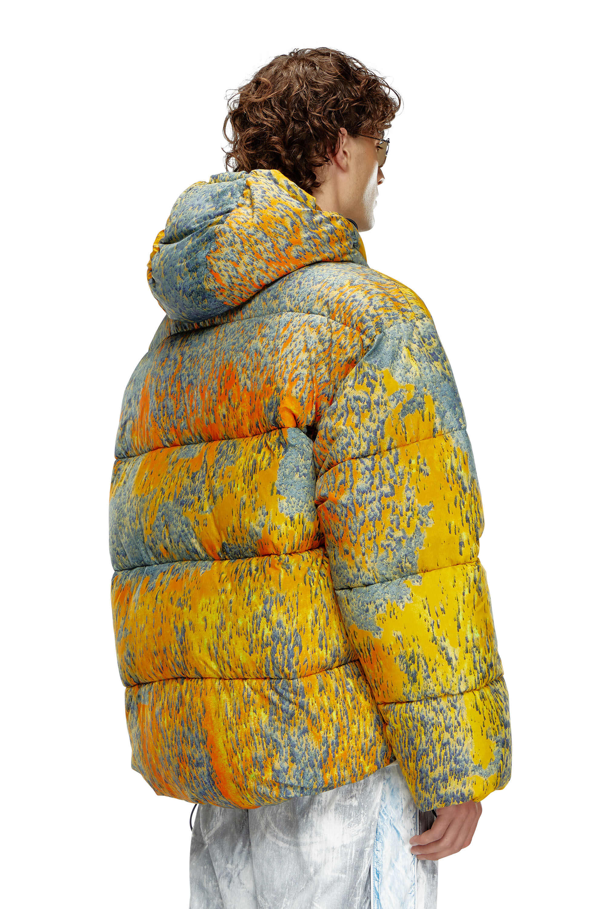Tie dye puffer coat outlet