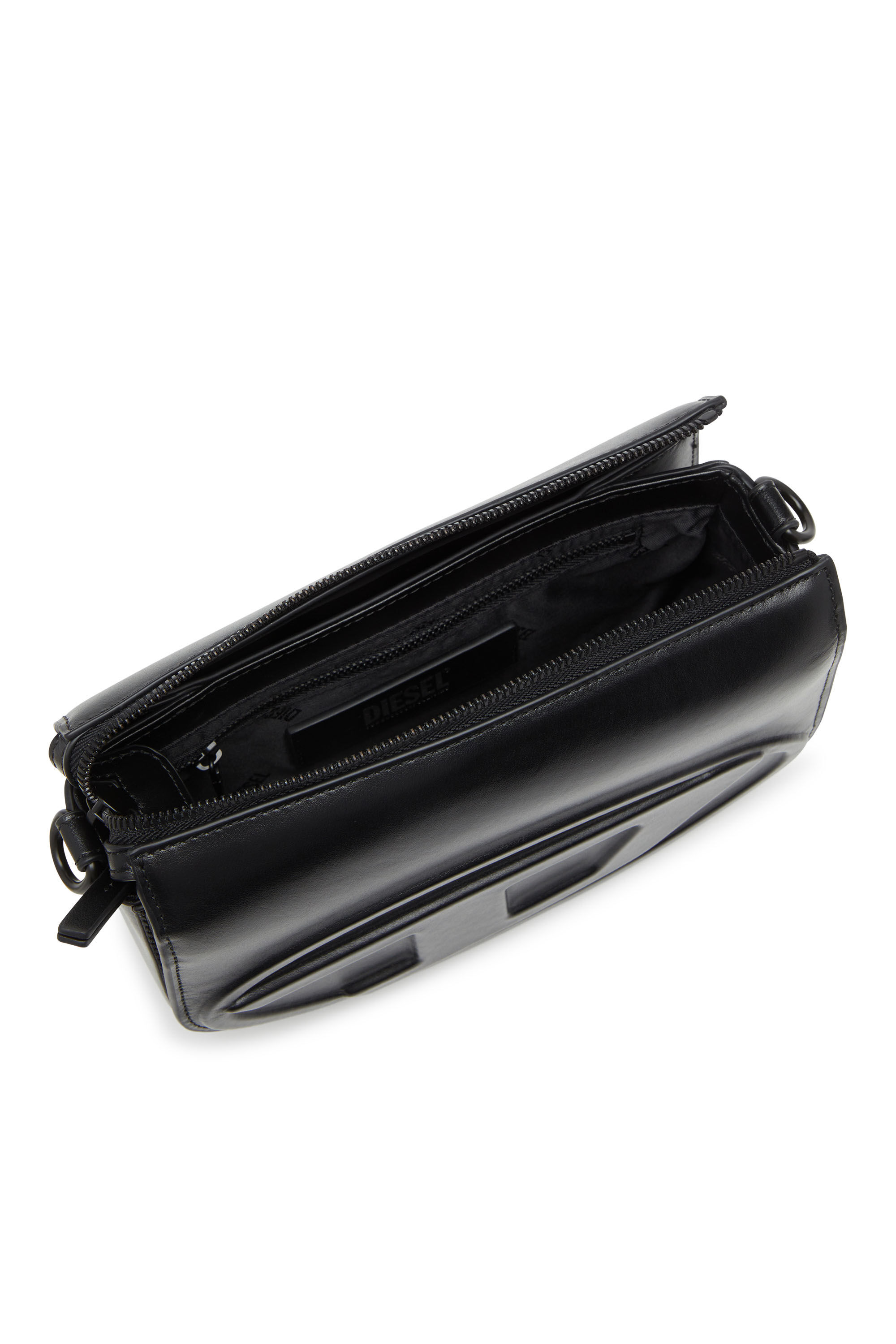 Diesel - 1DR CAMERA BAG, 1DR-Bolso tipo cámara de cuero de primera calidad Unisex in Negro - 2