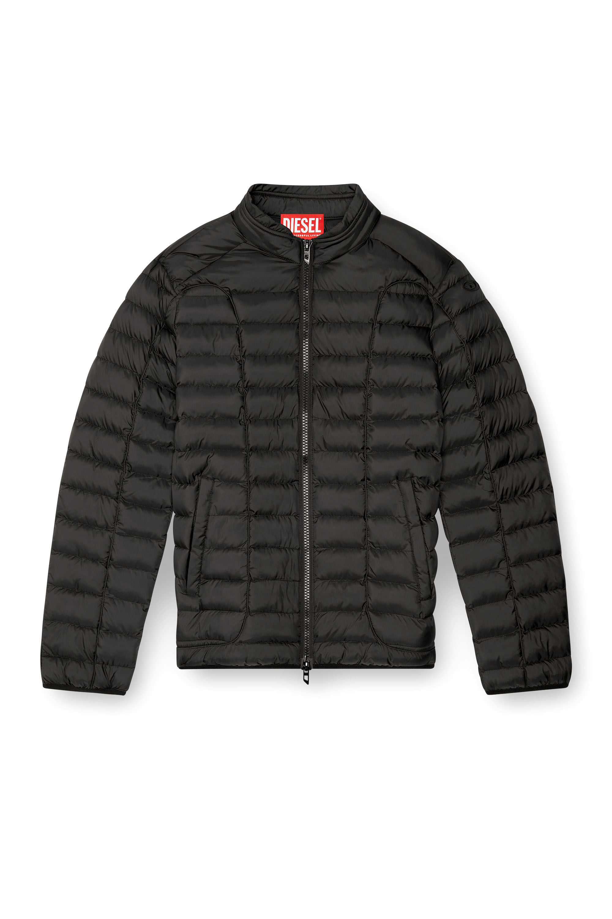 Men's Puffer jacket in light nylon | Black | Diesel