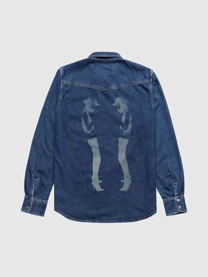 US-D-EAST-P, Medium Blue Diesel - US-D-EAST-P, Medium Blue - Denim Shirts - Image 2