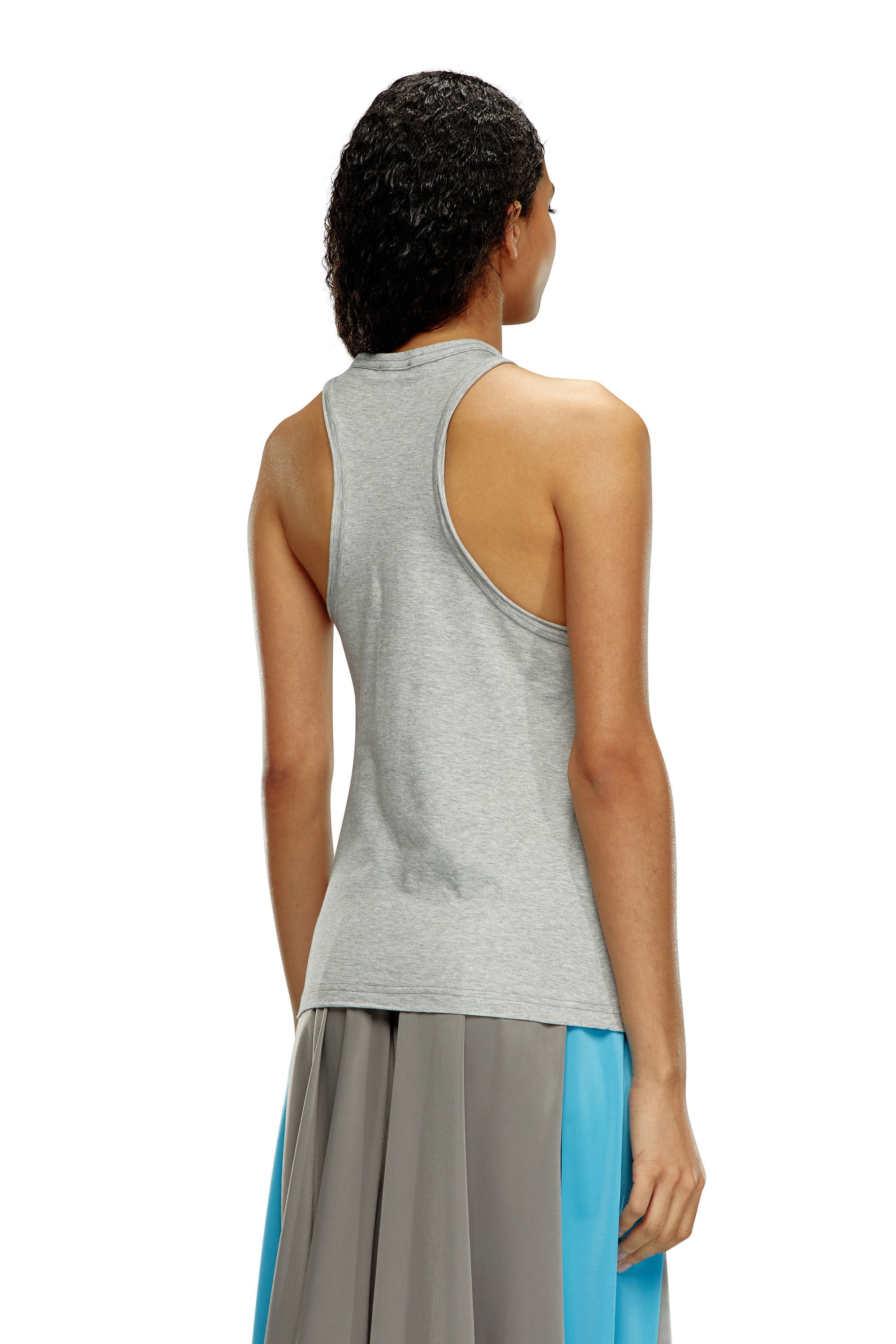 Women's College tank top with twisted front | Grey | Diesel