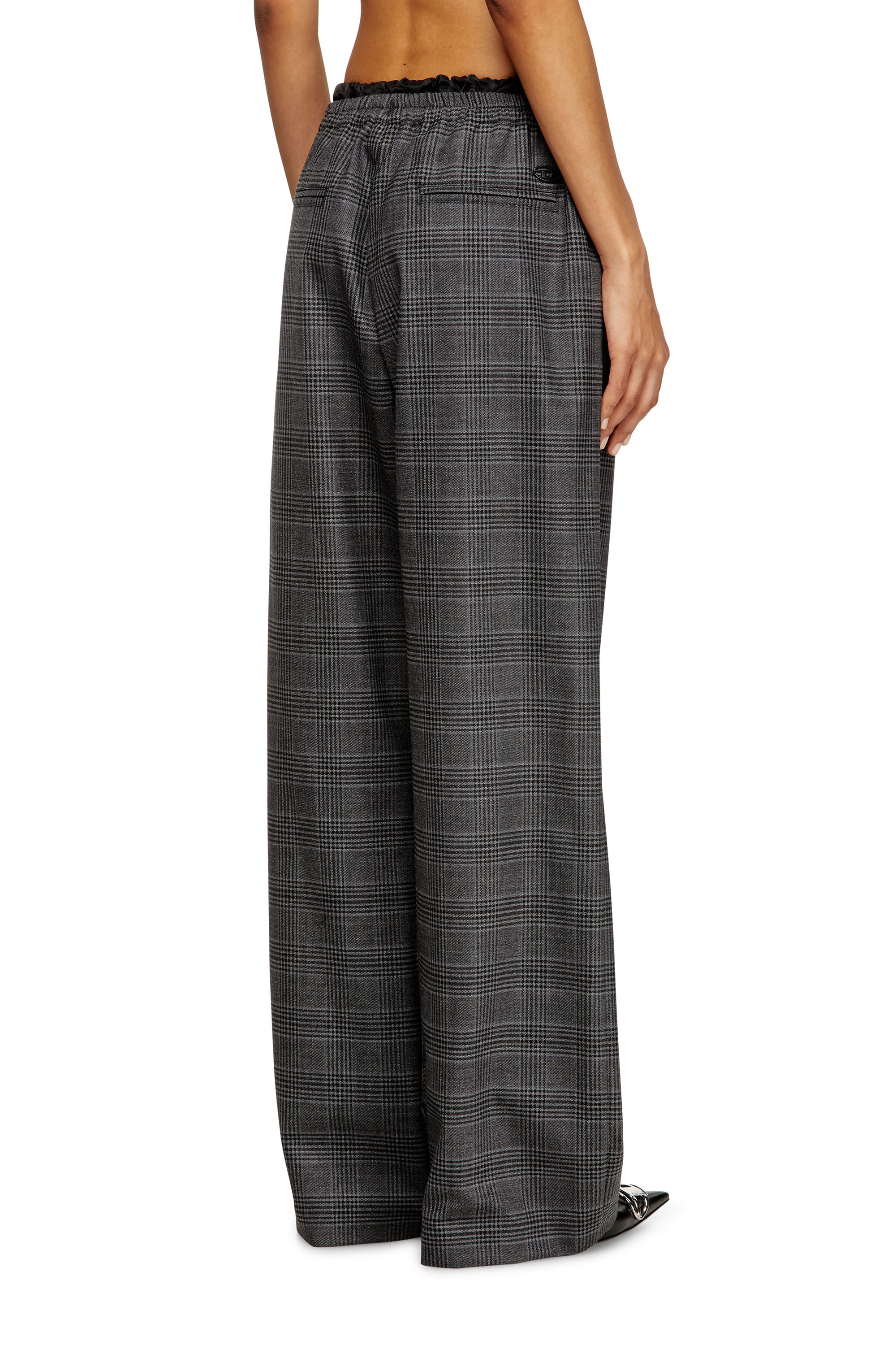 Diesel - P-YRITE, Pantalones de lana con bolsillos de ojal Mujer in Negro - 5