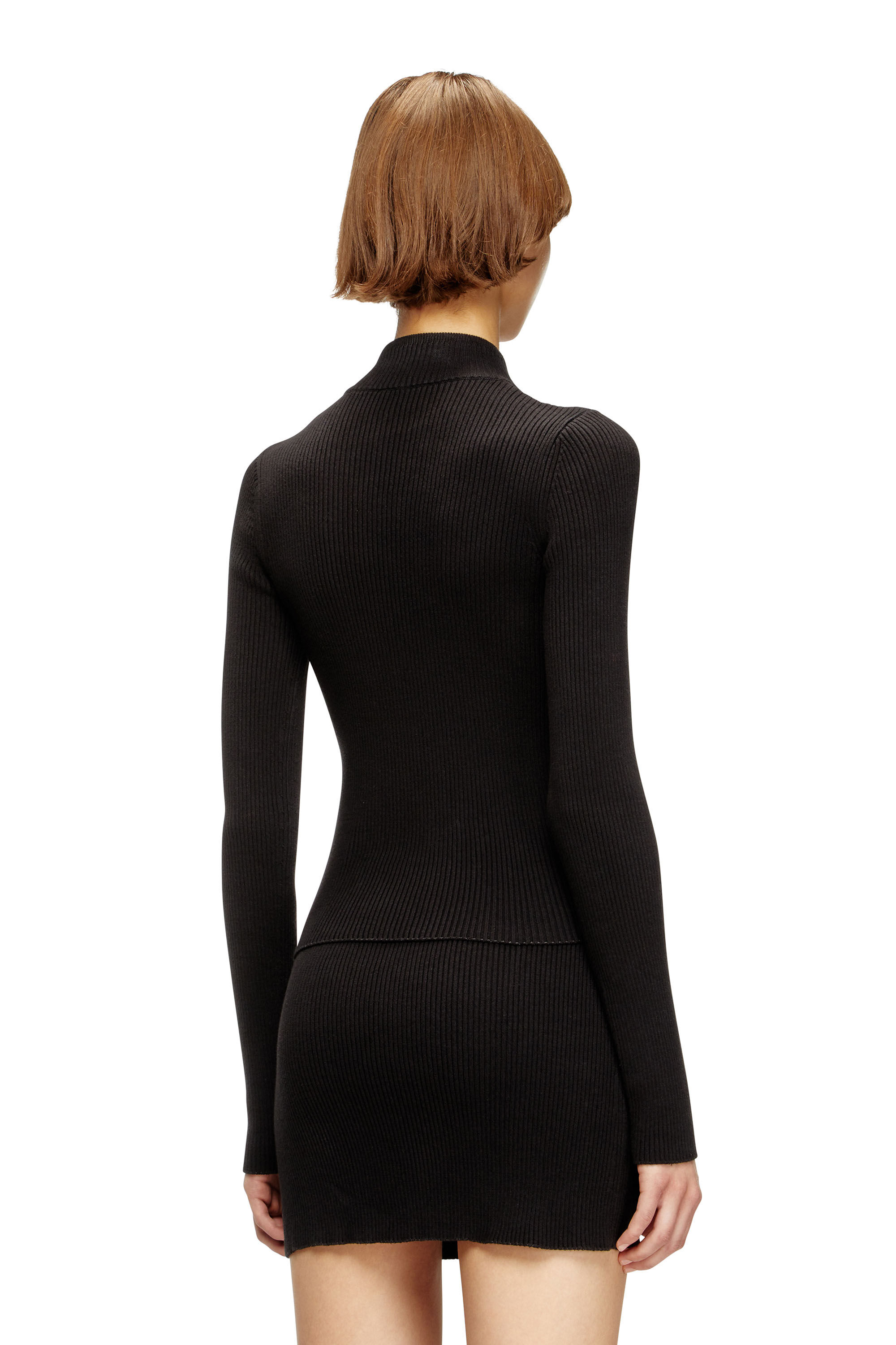 Women's Ribbed dress with cargo pockets | Black | Diesel